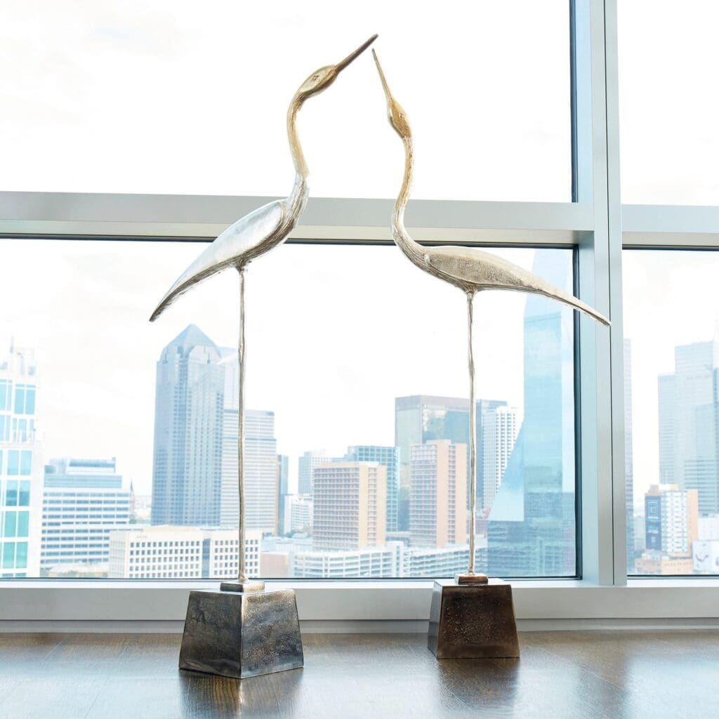 Cyan Design 09778 Shorebird Sculpture #1 in Nickel Finish - Elegant Home Decor for Living Room, Bedroom, or Office