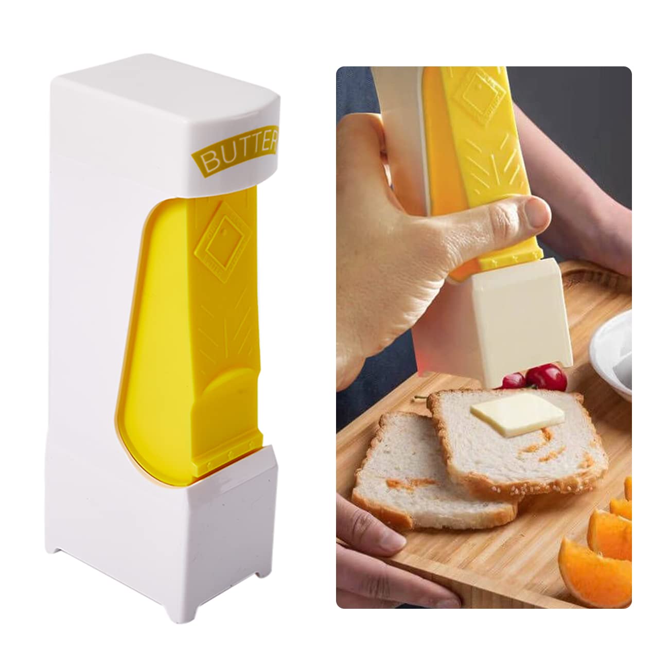 Stainless Steel Butter Cutter & Cheese Splitter - One Click Stick for Perfect Slices | Ideal for Baking Bread, Cakes, Cookies & Meal Prep