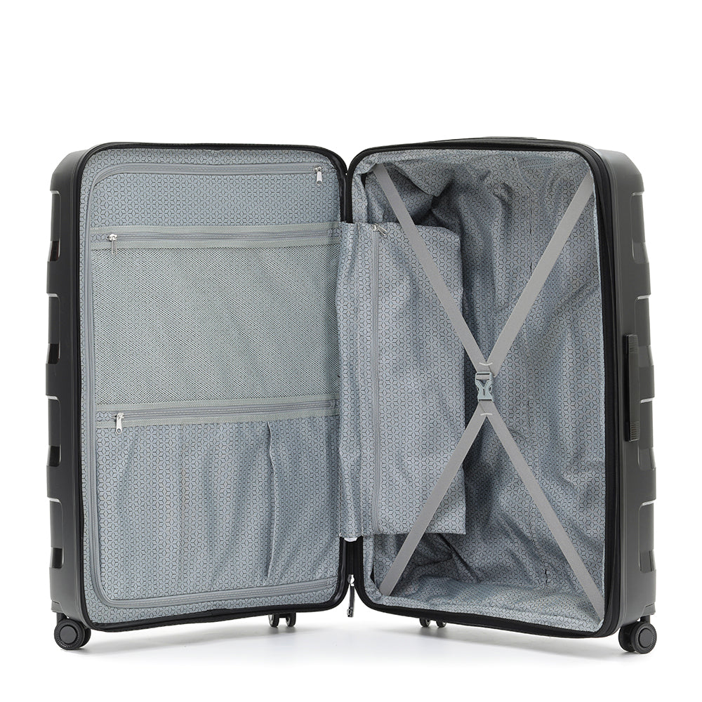 Tosca 32-Inch Comet X-Large Spinner Suitcase - Black | Durable Expandable Luggage for Long Trips & Business Travel