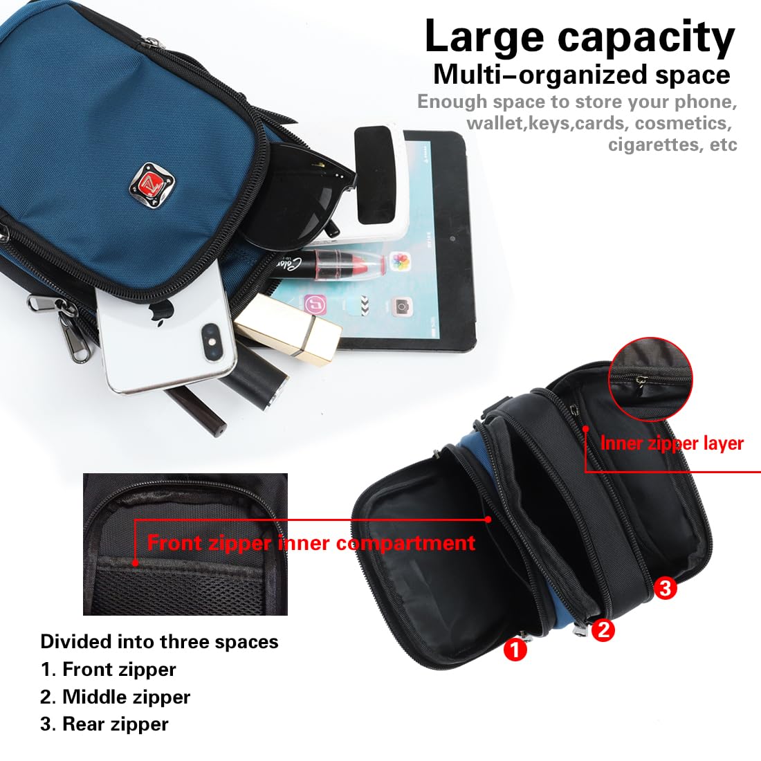 Stylish Unisex Mini Crossbody Bag - Lightweight Travel Shoulder Bag for Passport, Wallet & Essentials | Perfect for Daily Use, Commuting & Vacations