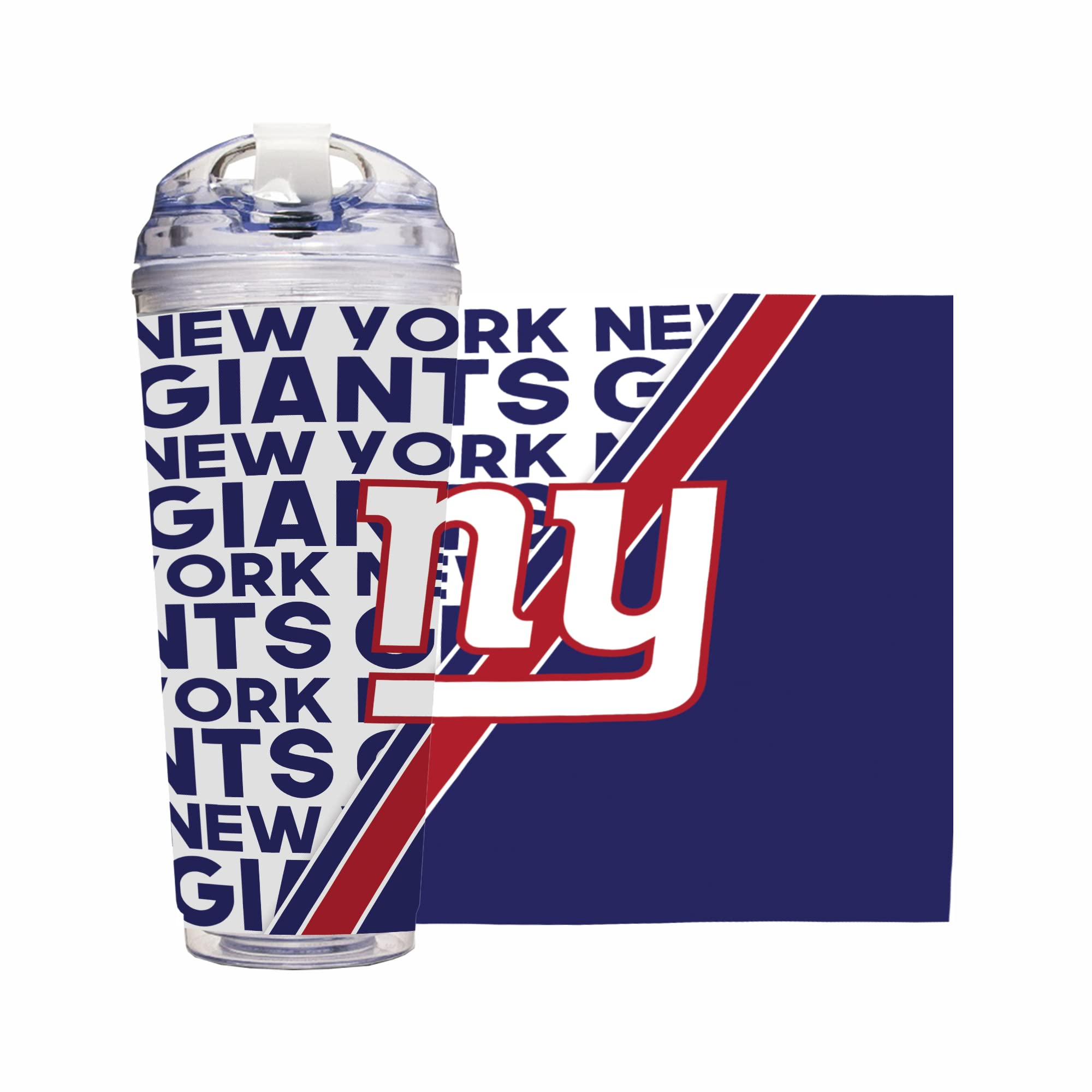 Official NFL Football 24oz Acrylic Tumbler with Hinged Lid - Double Wall Insulated Cup for Hot & Cold Drinks - Perfect for Game Day, Tailgating, and Office Use - Officially Licensed NFL Team Merchandise for Fans