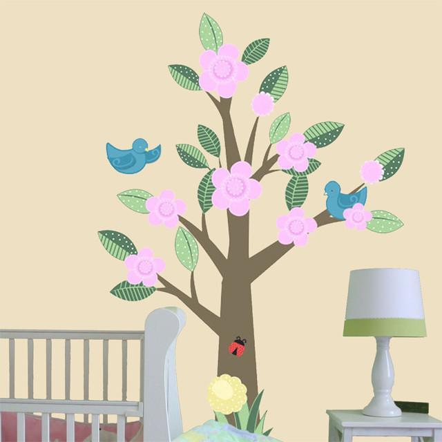 Blossoming Tree Nursery Wall Mural - Beautiful Floral Decal for Baby Room, Kids Bedroom & Nursery Decor - Perfect for Gender Neutral, Modern & Boho Nursery Themes