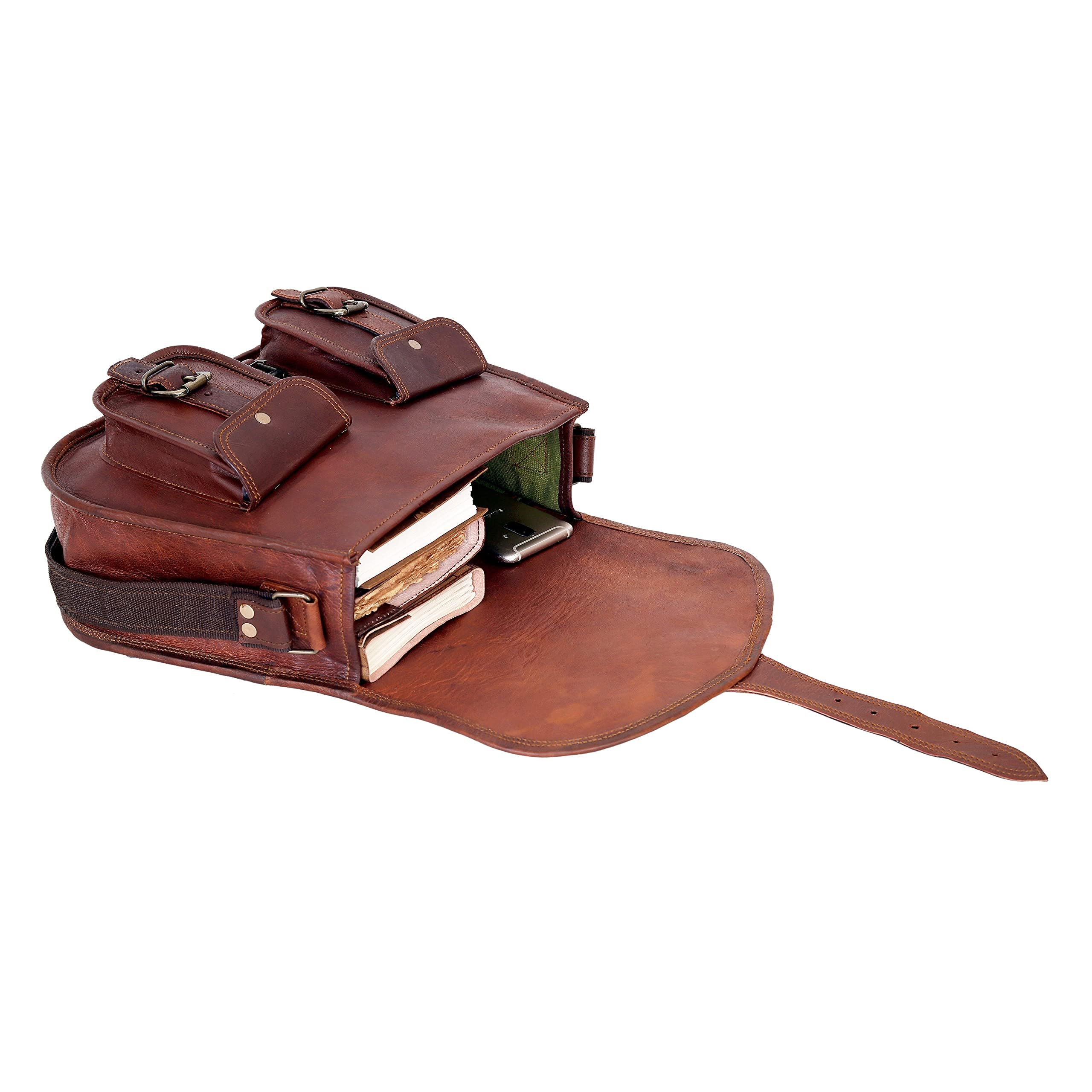 Ruzioon Genuine Goat Leather Crossbody Bag for Women - Stylish Shoulder Purse & Travel Satchel in Brown | Perfect for Daily Use, Shopping & Weekend Getaways