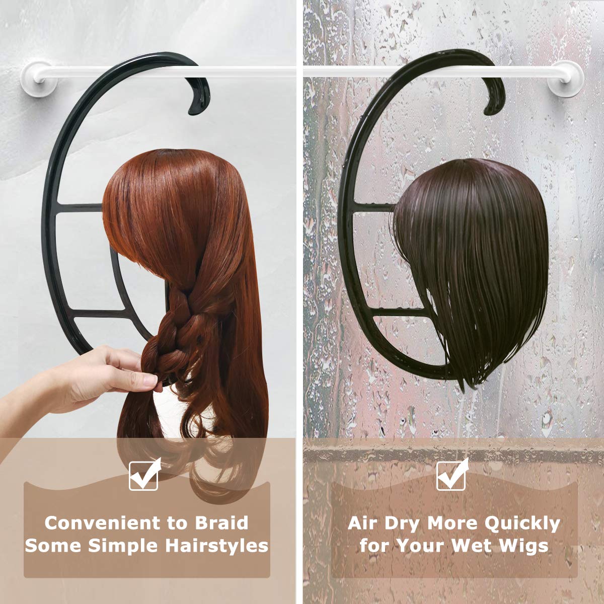 Dreamlover Adjustable Wig Stand for Drying & Styling - 2 Pack | Perfect for Salon, Cosplay & Wig Care at Home