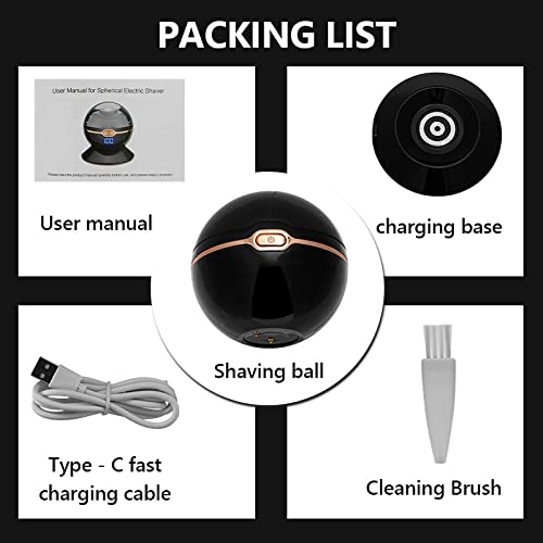 Electric Razor for Men - USB Rechargeable Waterproof Shaver with Spherical Blade for Smooth Shaving & Beard Trimming | Perfect for Travel, Gym & Daily Grooming