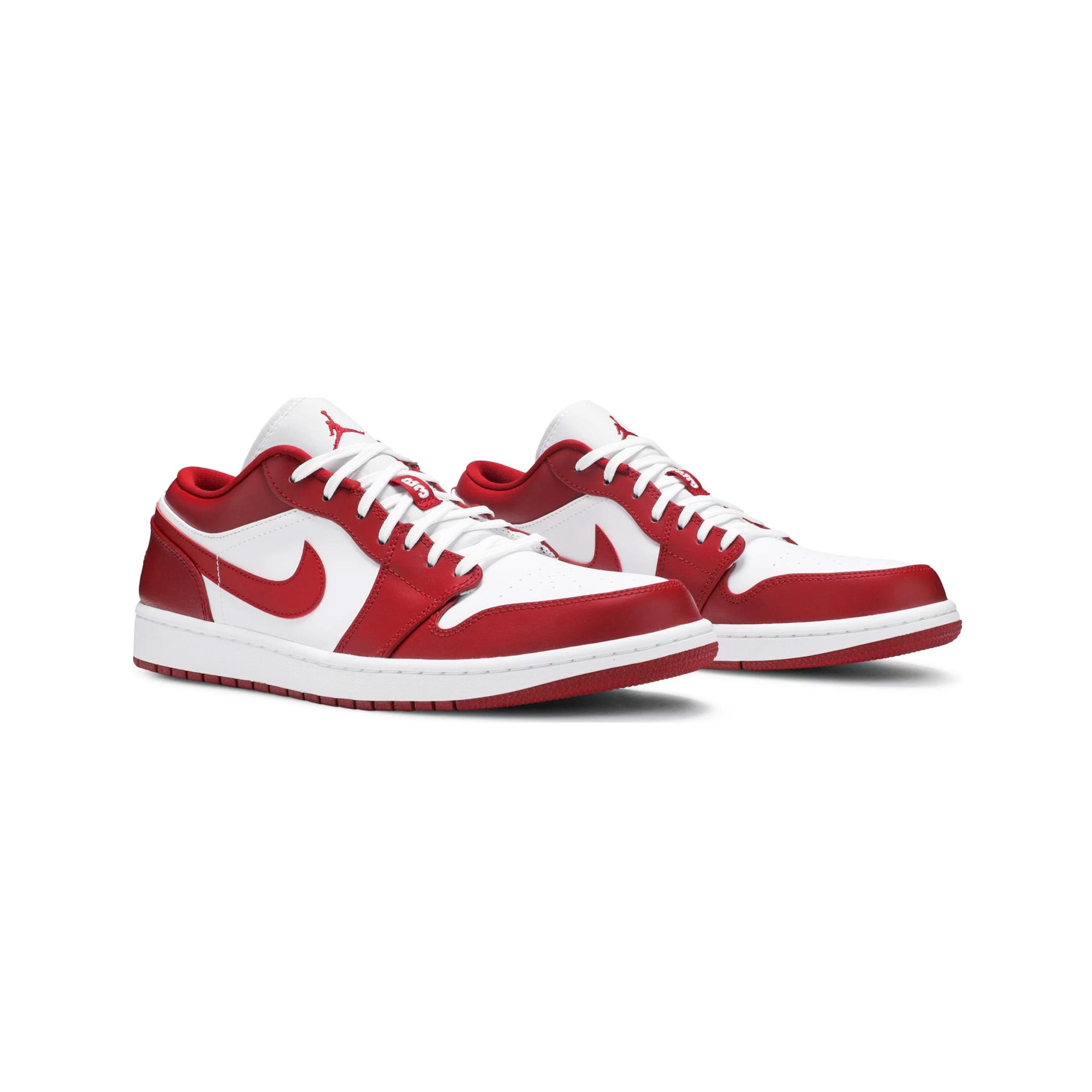 Air Jordan 1 Low 'Gym Red' White Sneakers - Men's Basketball Shoes for Casual Wear & Street Style