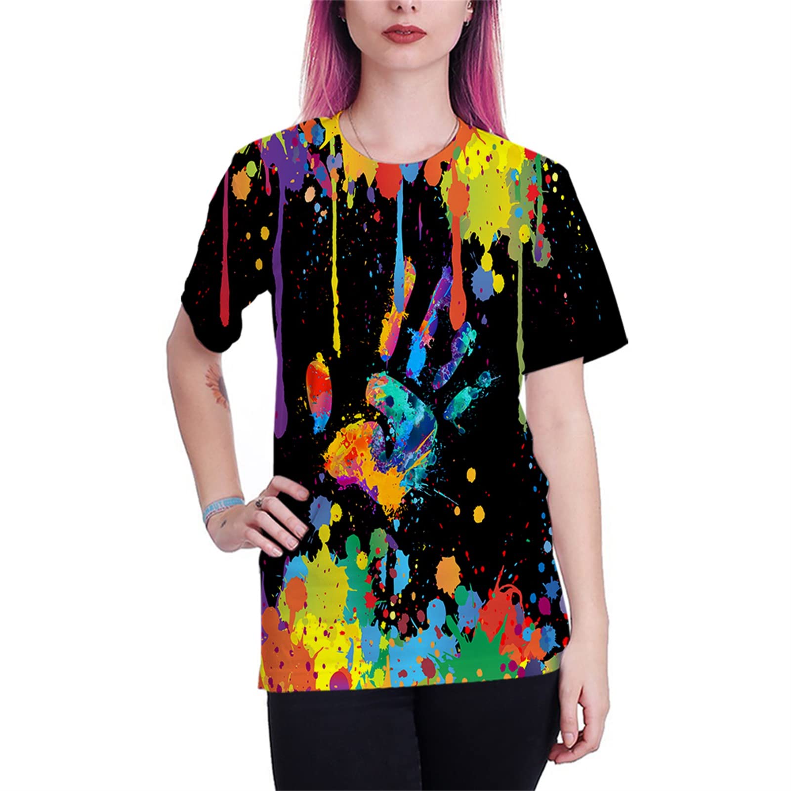 Yasswete Unisex 3D Printed Short Sleeve T-Shirts for Men & Women - Trendy Graphic Tees for Casual Wear, Street Style & Everyday Outfits