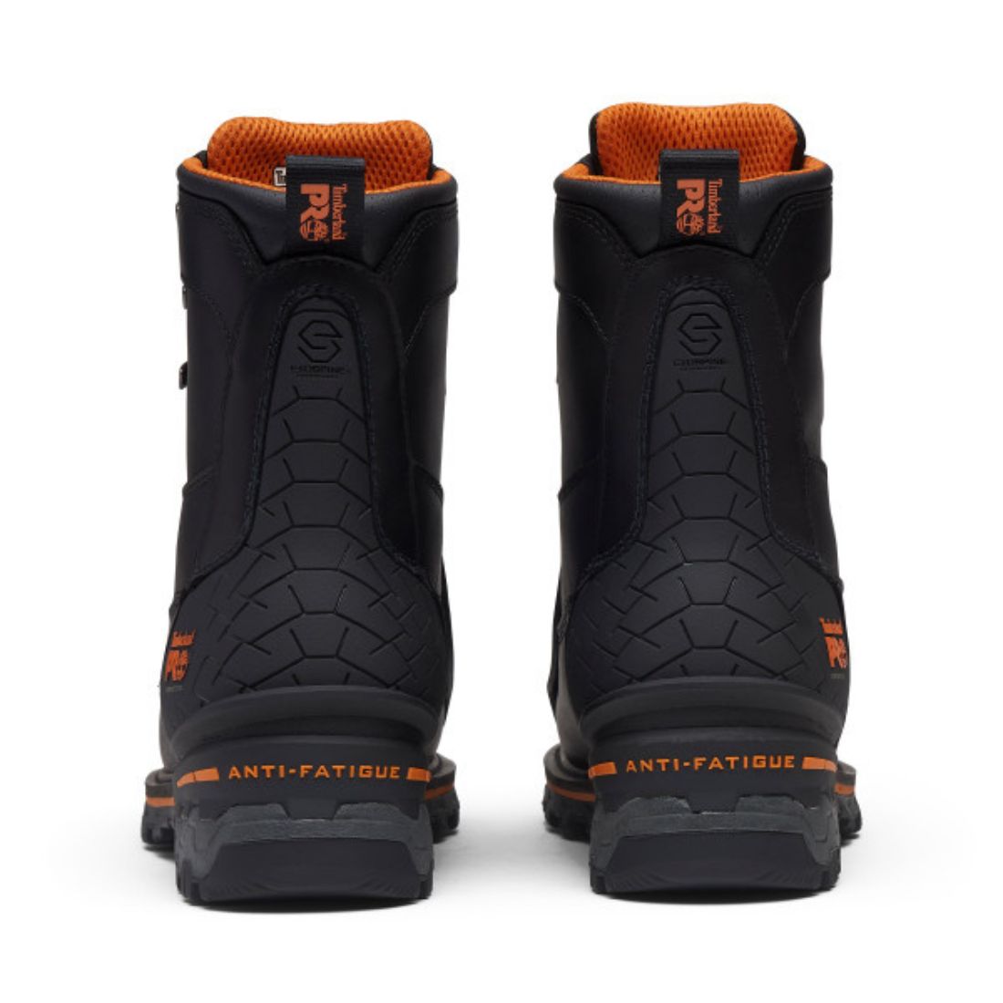 Timberland PRO Boondock Men's 8 Inch Waterproof Composite Toe Work Boots with MET Guard - TB0A66G7EDW Black | Slip Resistant Safety Shoes for Construction, Warehouse & Outdoor Work