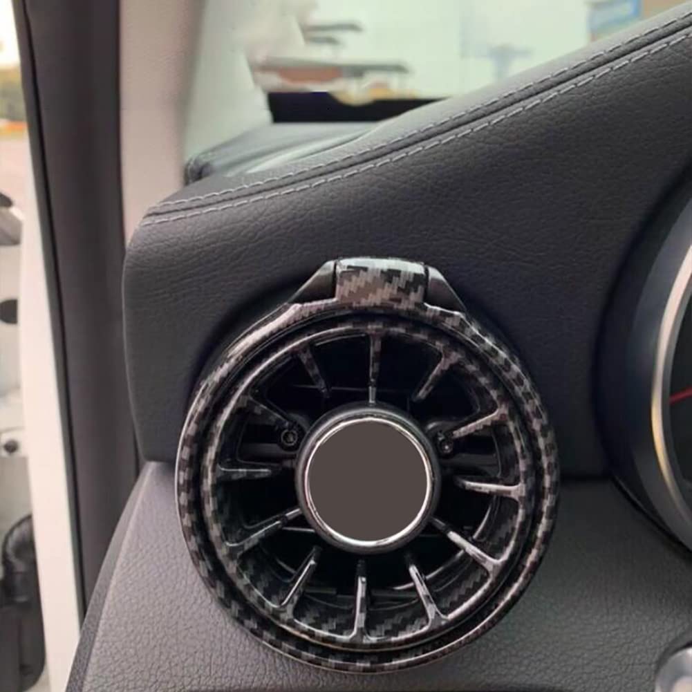 SEADEAR Car Air Vent Cup Holder - Foldable Drink Holder for Coffee, Bottles & Cans - Universal Fit for Mercedes Benz A/B/C/E/GLC/V260S (Carbon Fiber Pattern) - Perfect for Road Trips & Commuting