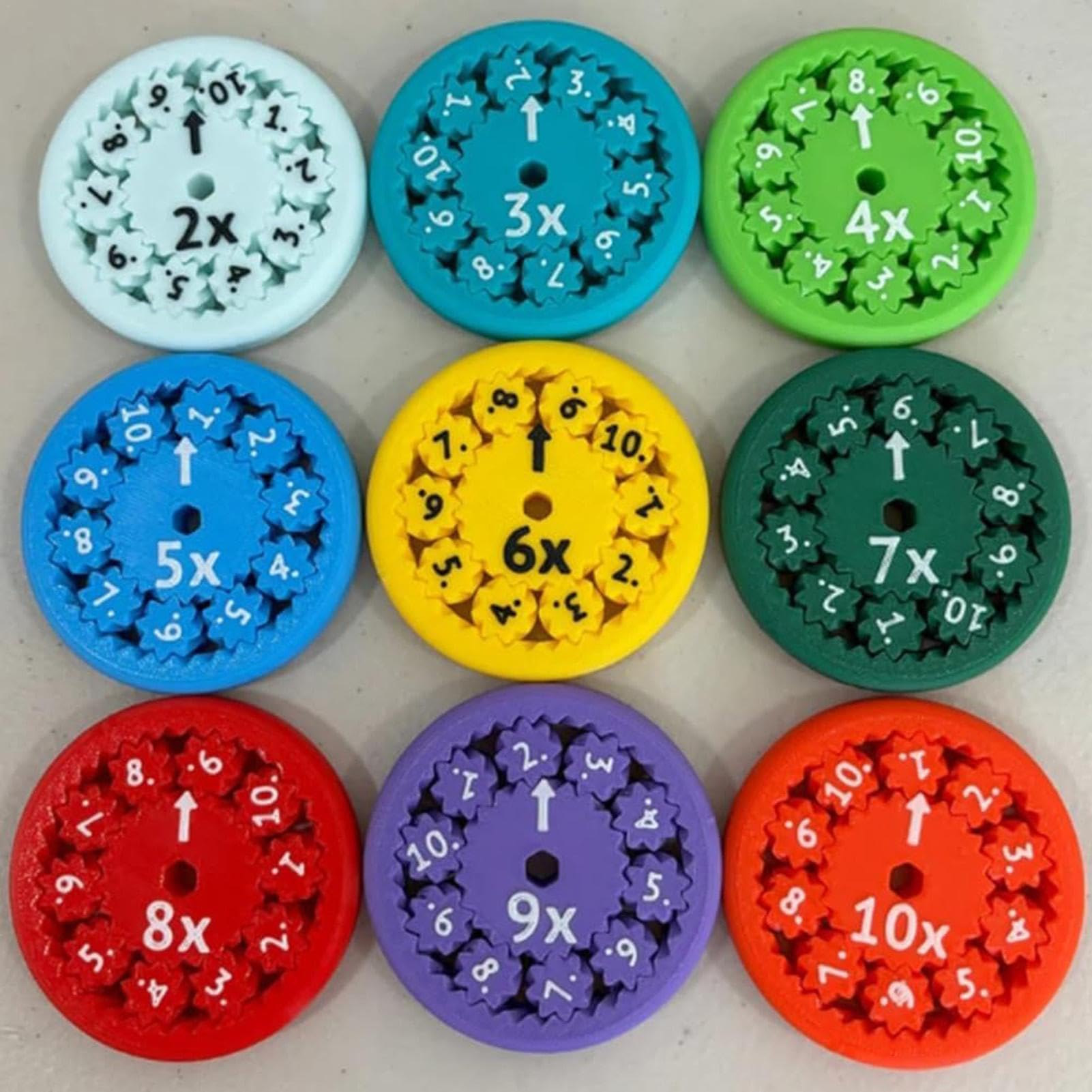 Math Fact Fidget Spinner Toy - Addition Subtraction Multiplication Division Educational Learning Game for Kids - Stress Relief Classroom & Home Schooling STEM Tool