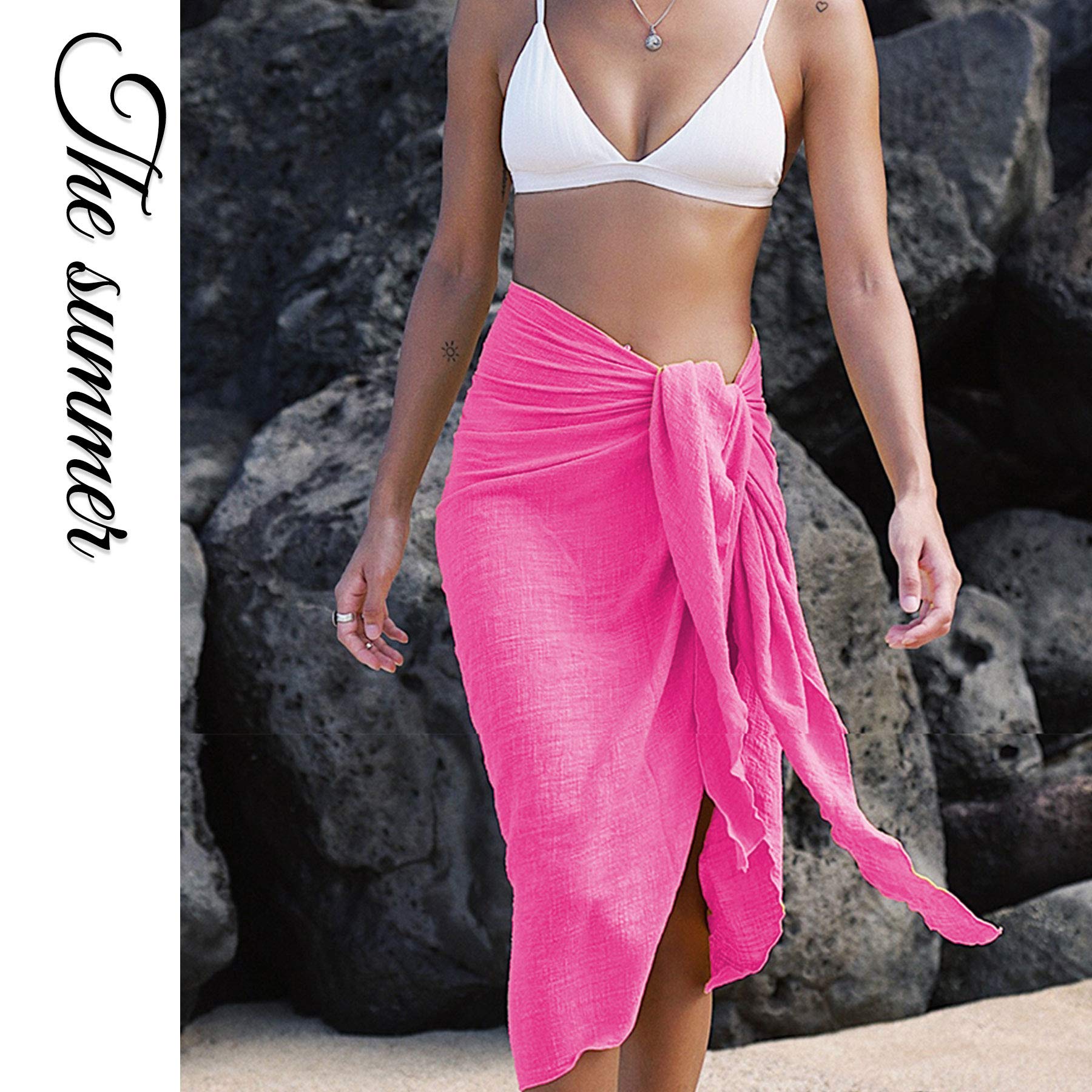 Women's Beach Sarong Wrap - Long Flowy Chiffon Bikini Cover Up, Sexy Swim Skirt for Summer Vacation | Perfect for Poolside, Beach Getaways & Tropical Holidays