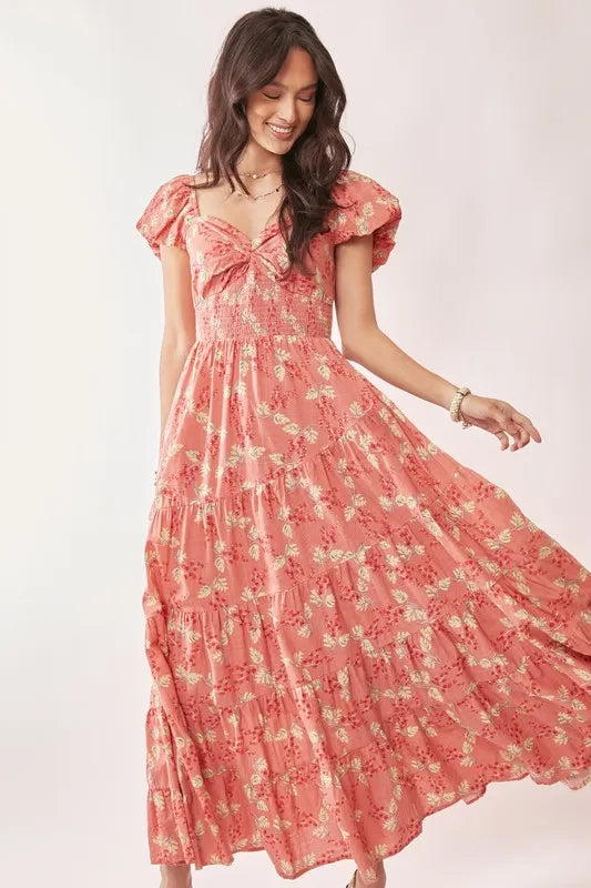 Elegant Sweetheart Neckline Textured Tiered Maxi Dress for Women - Perfect for Weddings, Parties & Summer Vacations