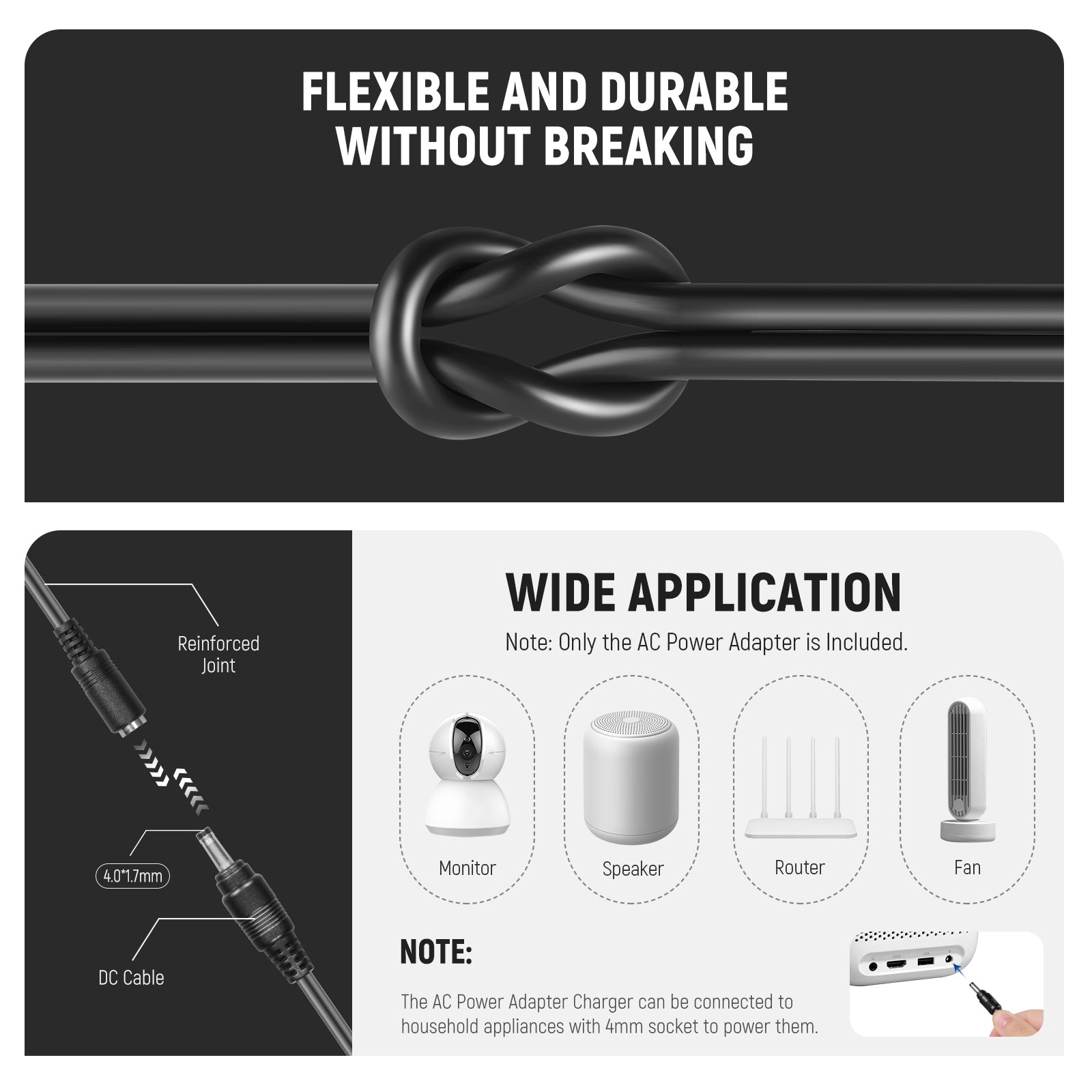 NEEWER EP 5B/EN EL15 Replacement Dummy Battery Charger Kit for Nikon DSLR Cameras - Perfect for Continuous Power Supply in Studio Photography & Video Recording