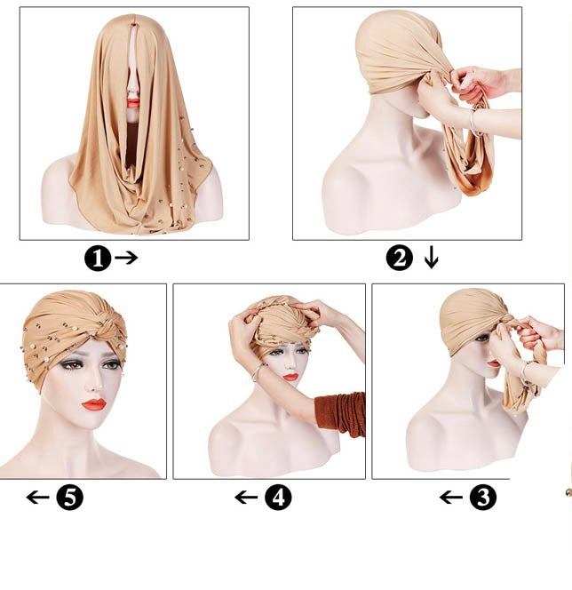 Easy to Wear Suede Turban Chemo Hijab Wrap - Soft & Comfortable Head Cover for Women - Perfect for Cancer Patients, Hair Loss, Fashion & Modesty