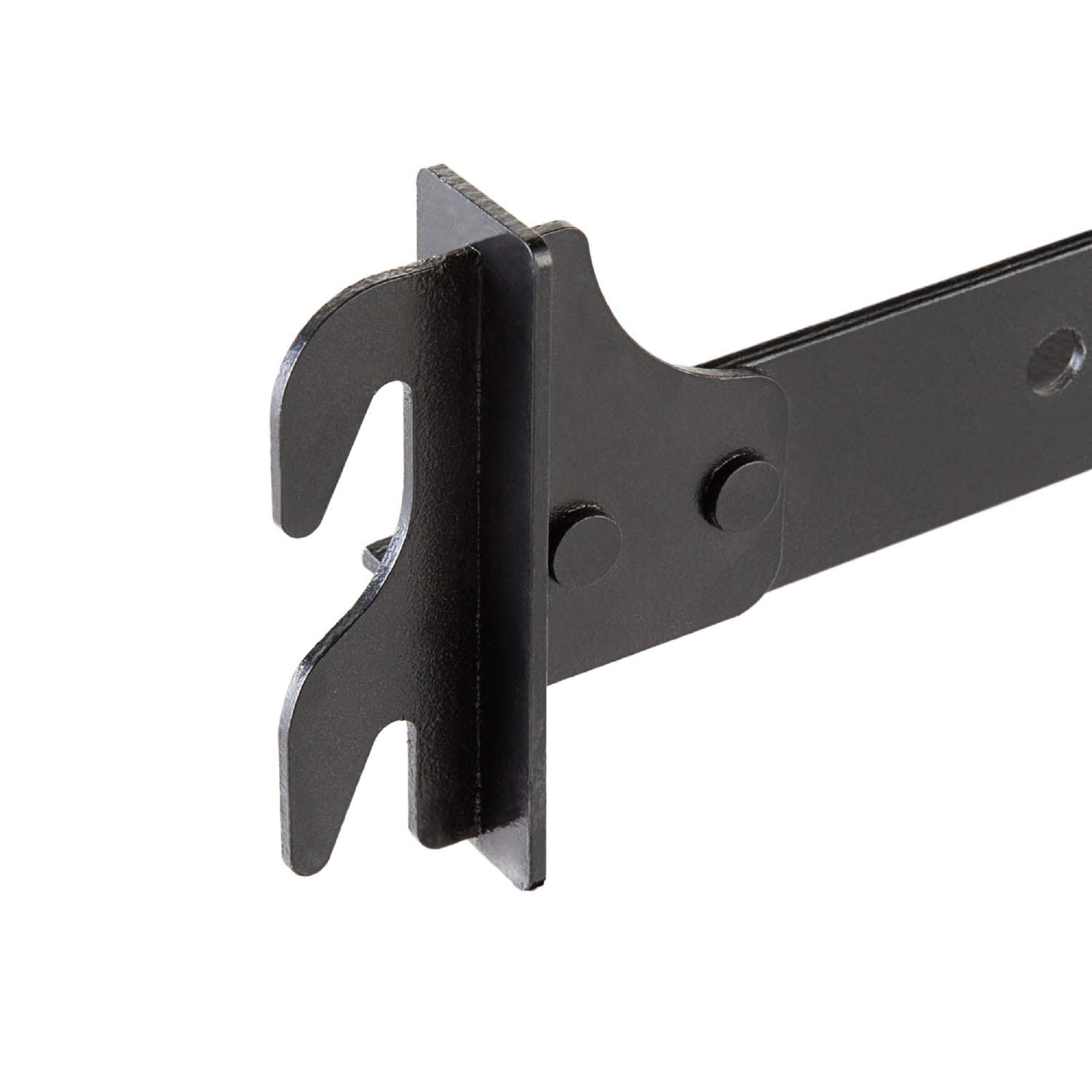 MALOUF Adjustable Metal Bed Rails for Queen Size Beds - Hook-on Design with Center Bar & Height Support - Durable Black Finish - Perfect for Kids, Elderly Safety & Guest Room Use