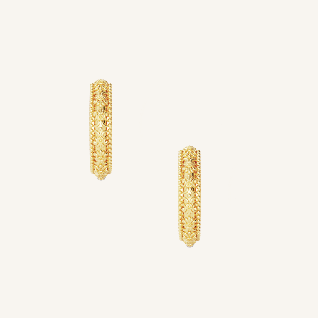 Palais Hoops - Elegant Gold Plated Hoop Earrings for Women | Perfect for Parties, Weddings & Everyday Wear
