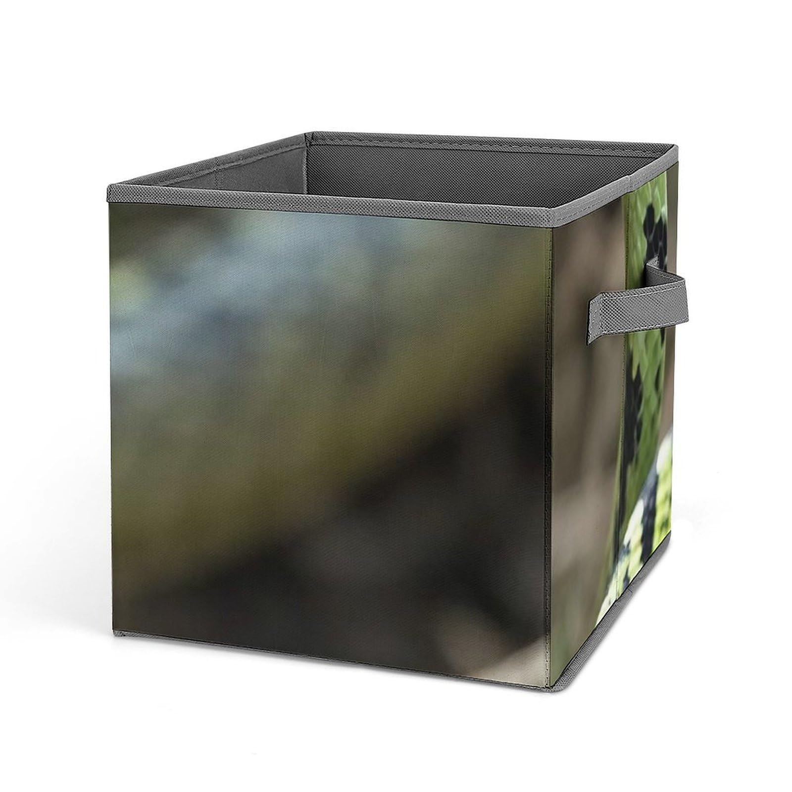 Large Collapsible Storage Cubes with Handles - 10.6x10.6x10.6 Inch Closet Organizer Bins for Home & Office - Perfect for Toys, Clothes, Books & Seasonal Storage | Cobra Snake Pattern Storage Box