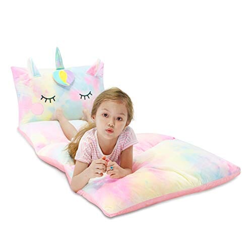 Unicorn Kids Floor Pillow - Soft Bed Seat Cover for Girls, Queen Size - Perfect for Playroom, Bedroom, and Cozy Reading Nook