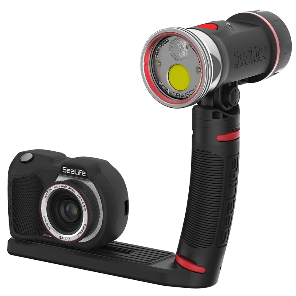 SEALIFE Micro 3.0 Pro Underwater Camera with Sea Dragon 3000SF Dual Beam LED Light - 3000 Lumens for Scuba Diving, Snorkeling & Marine Photography (Video & Photo)