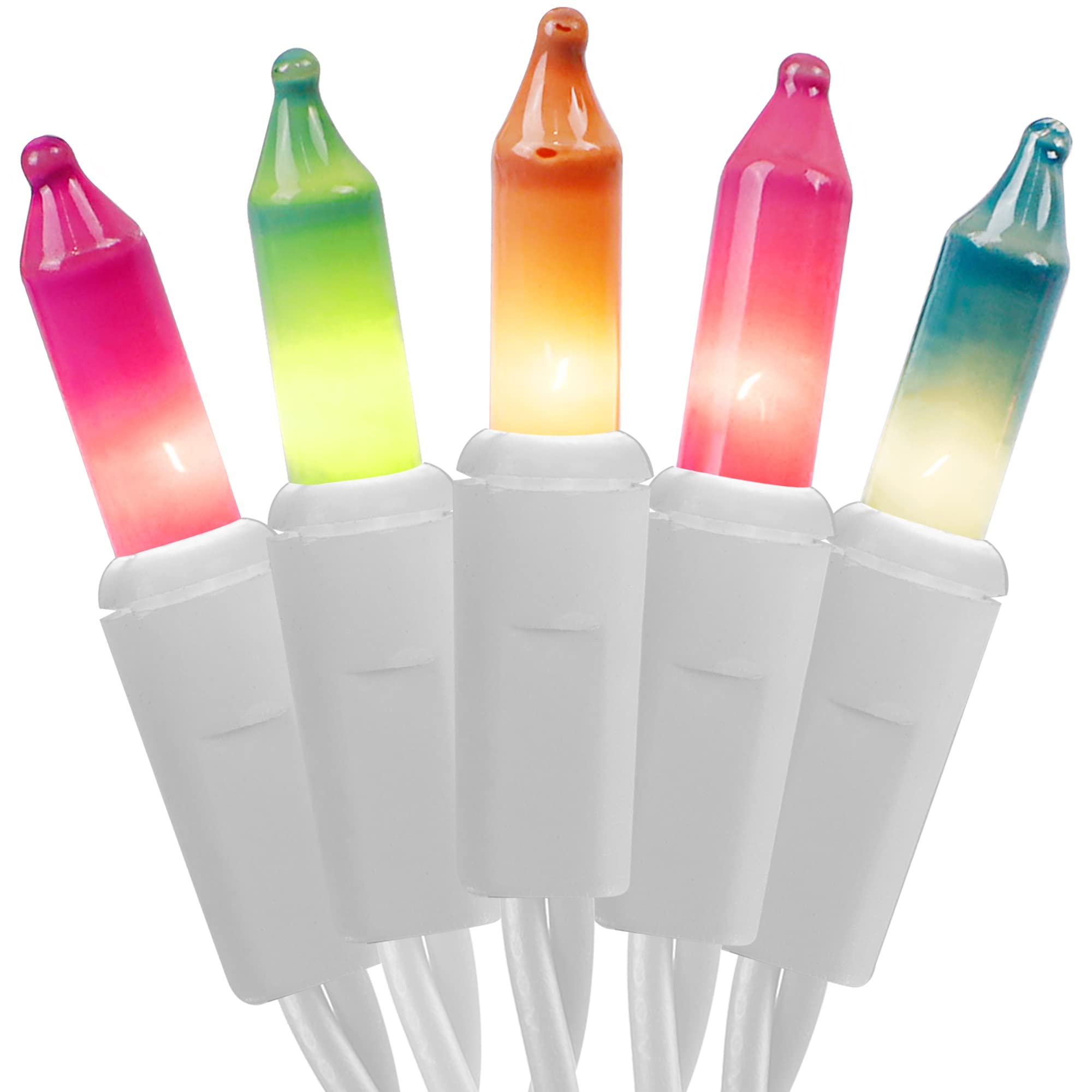 WATERGLIDE 50-Count Pastel Fairy Lights - UL Certified 120V Mini String Lights for Easter, Christmas, Patio, Wreath, Garland & Indoor/Outdoor Decor | Perfect for Garden Parties, Holiday Displays & Cozy Home Ambiance