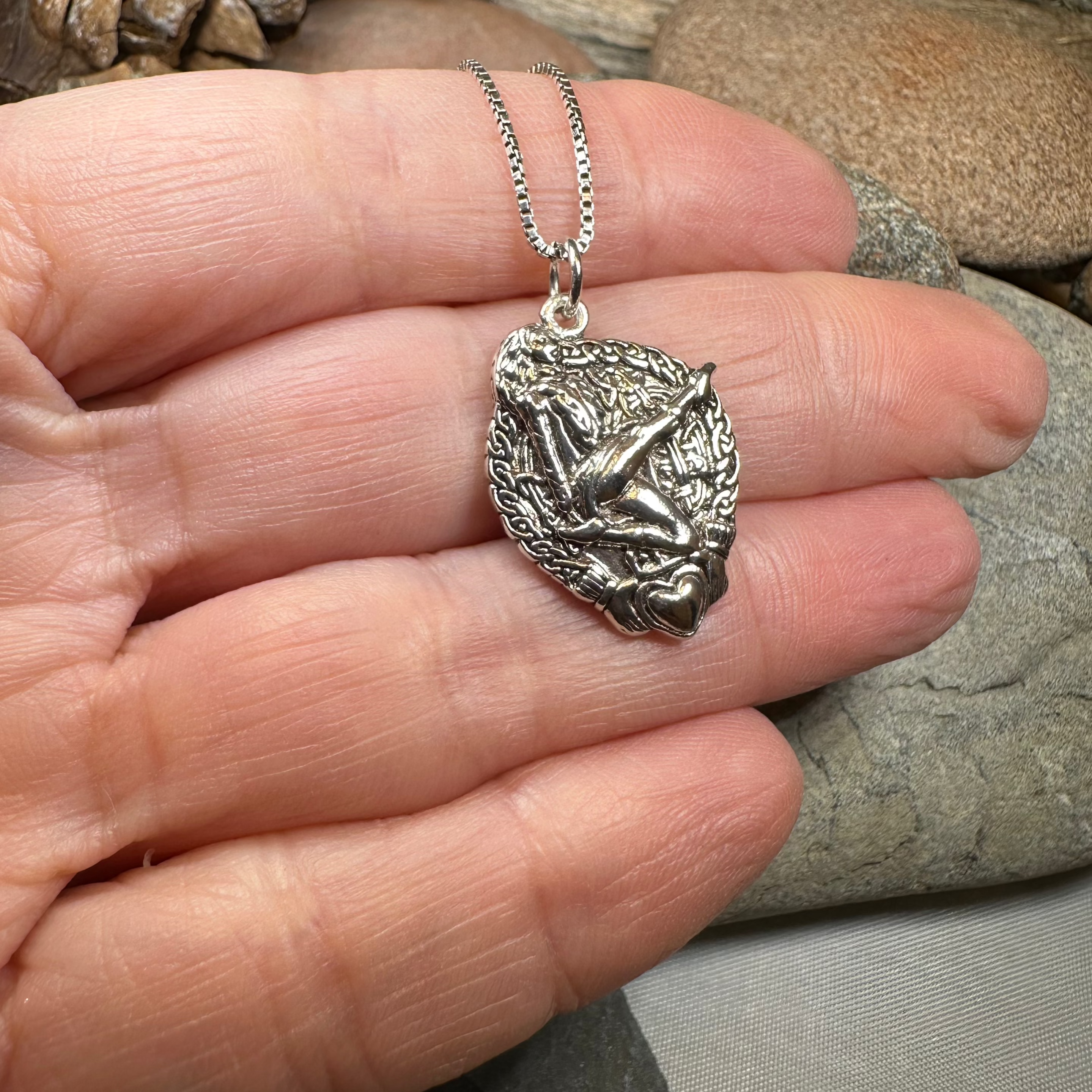 Claddagh Irish Dancer Pendant Necklace - Authentic Celtic Jewelry for Women - Perfect Gift for St. Patrick's Day, Irish Weddings & Dance Performances