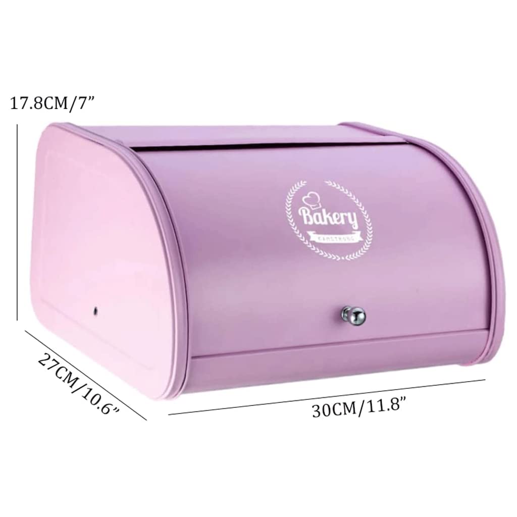 POCHY Classic Roll Top Bread Box - Large Capacity Food Storage Container for Bread, Buns & Pastries | Perfect for Kitchen Countertop, Pantry & Dining Table Organization