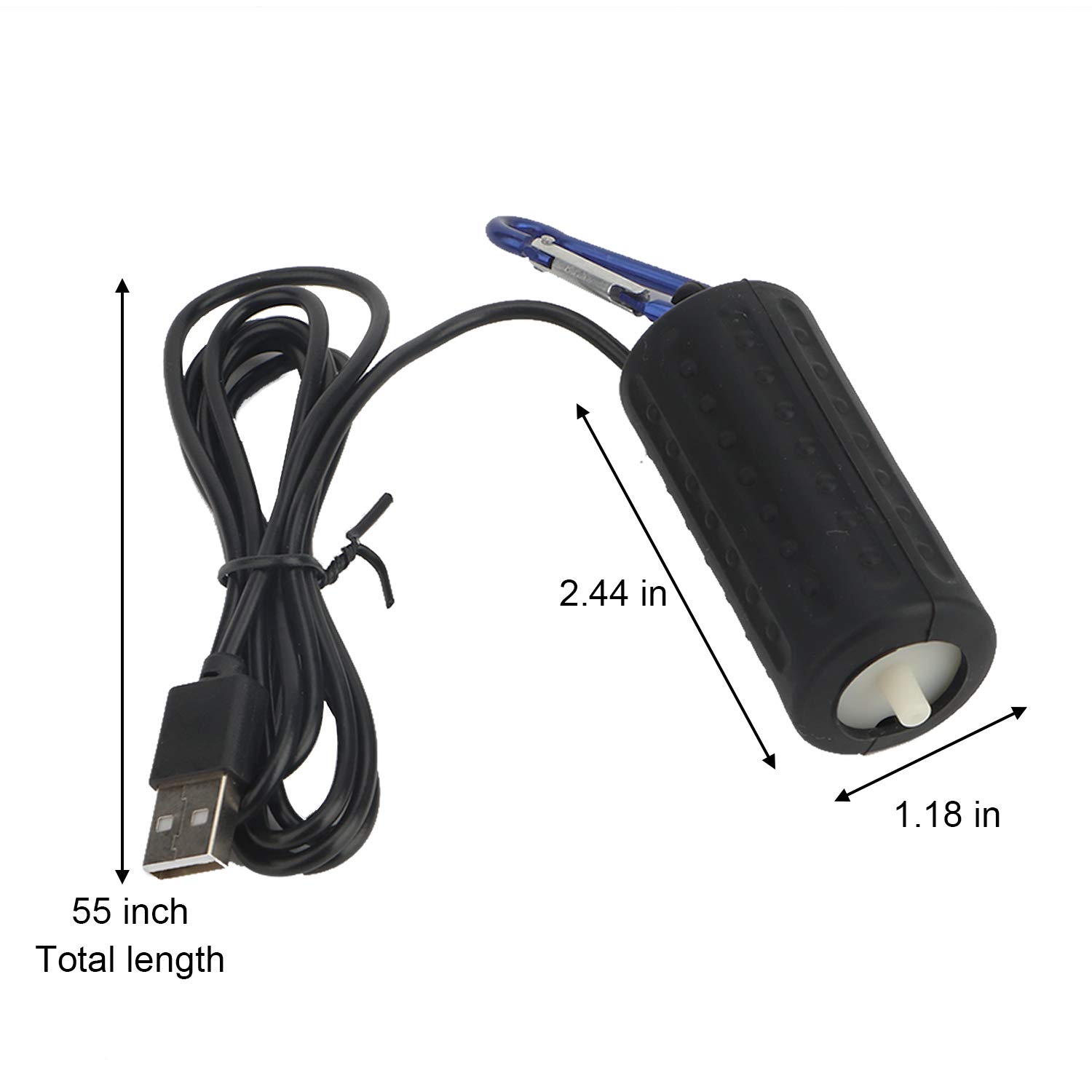 Ultra Quiet USB Aquarium Air Pump - Energy Saving Mini Nano Fish Tank Oxygen Pump for Small to Medium Tanks | Perfect for Home, Office & Travel Use | Durable Black Design
