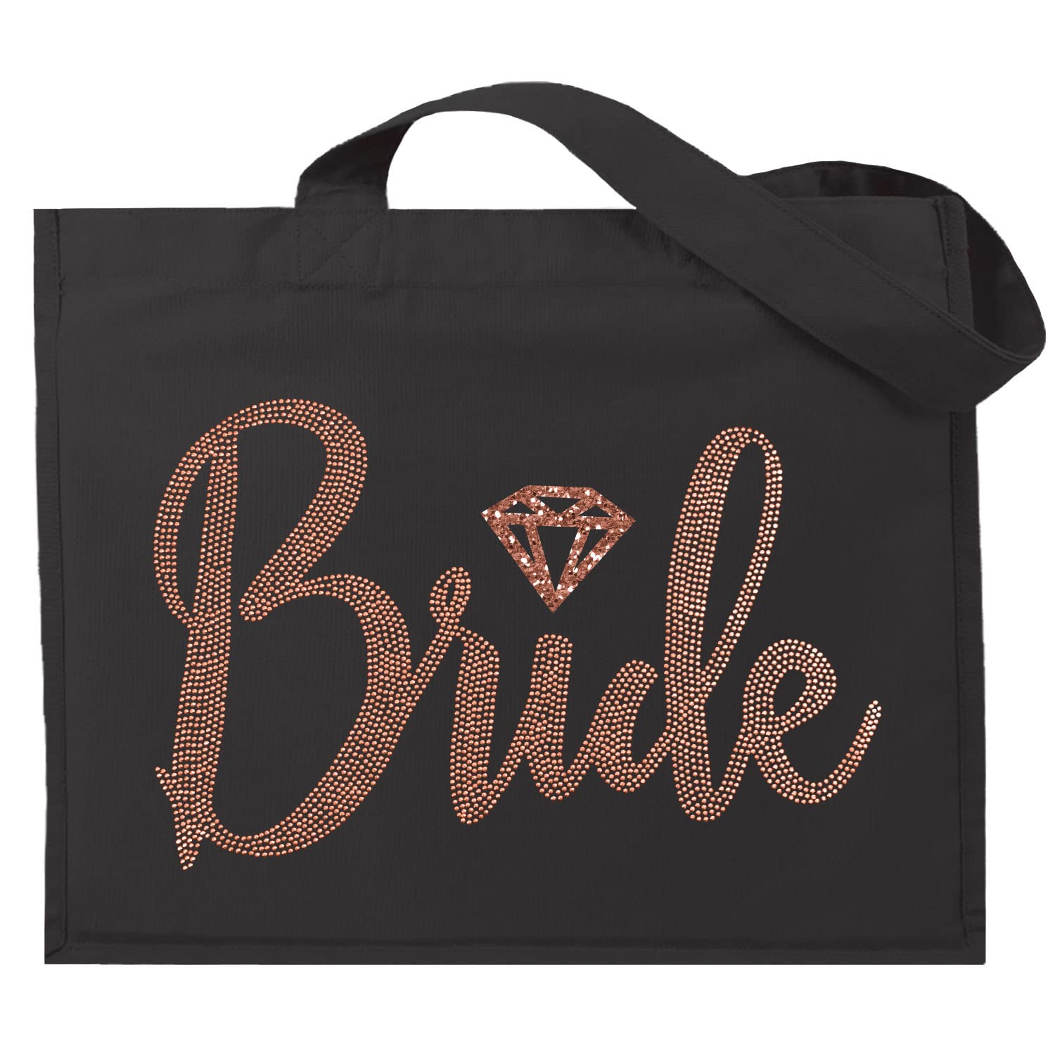 Rose Gold Rhinestone Bridal Tote Bag - 18