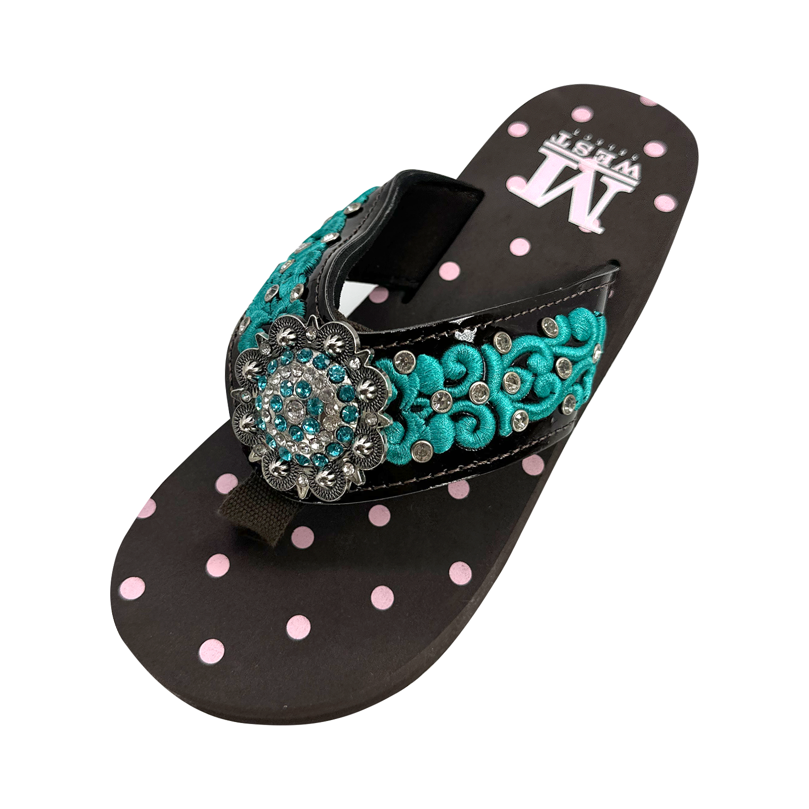 Women's Comfortable Embroidered Wedge Flip Flops - Stylish Summer Sandals for Beach, Pool & Casual Outings