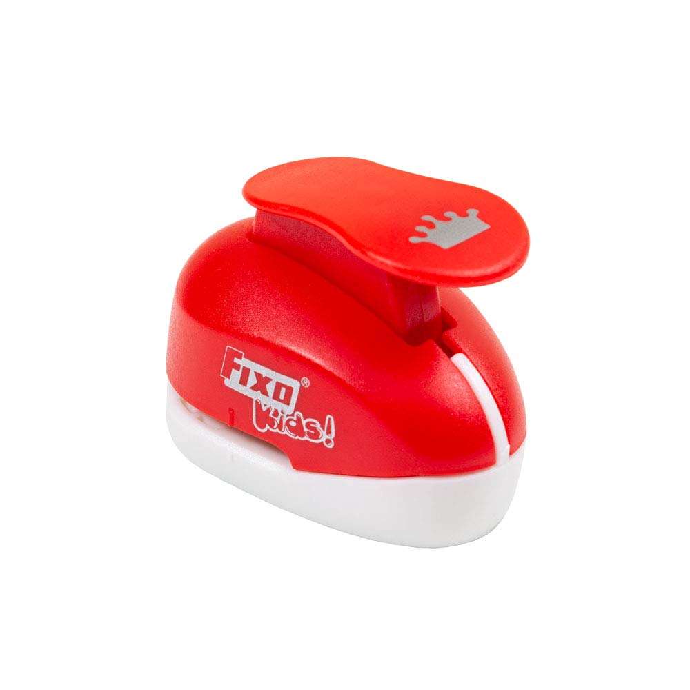 Fixo Shape Punch Set - Small Red Crown Design for Scrapbooking, Card Making & DIY Crafts | Perfect for Home, School & Office Projects