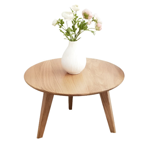 23.6x23.6x13.4 inch / 60x60x35сm / Natural wood color / Oak wood small round table