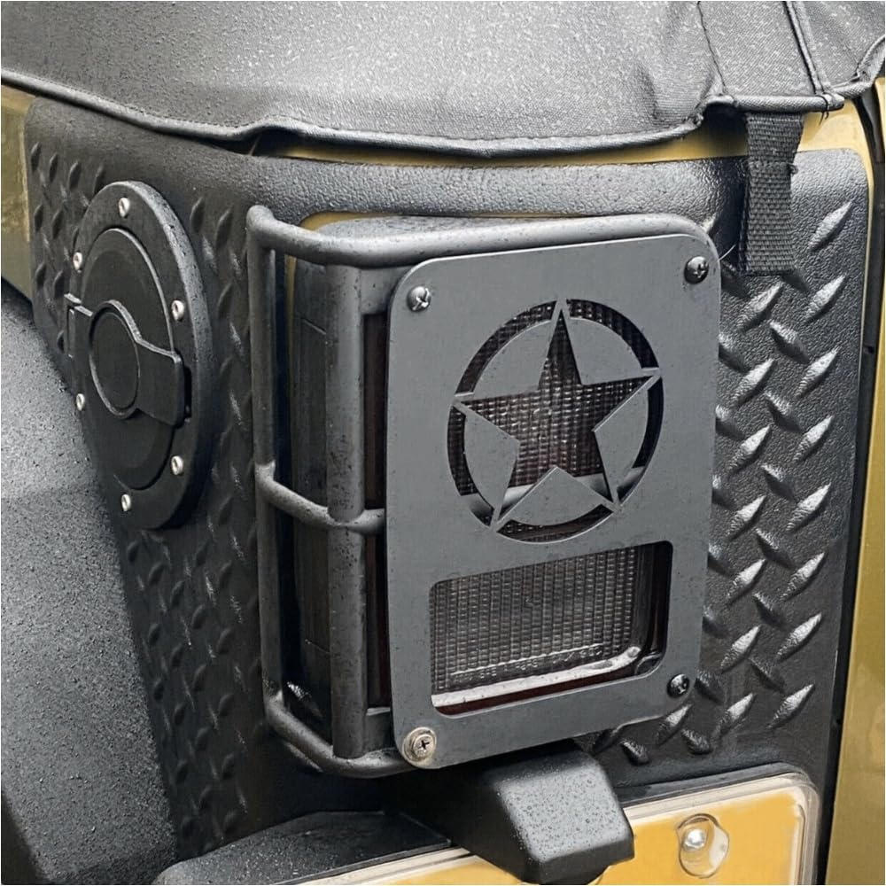 Jeep Wrangler Rear Corner Guards Kit Tail Cover (2007-2017) - Durable Black Plastic Protection for Off-Road Adventures & Daily Driving