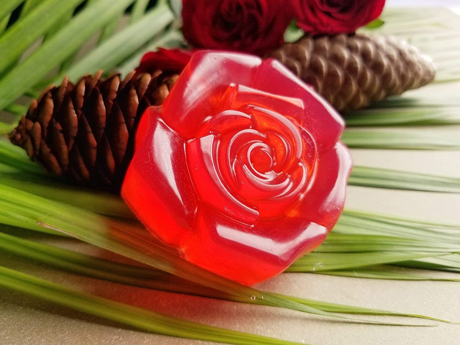 BADAHAIR® Organic Rose Sandalwood Soap for Glowing Skin - Handmade, Herbal, Natural, Paraben & Sulfate Free (Set of 3x100g) - Perfect for Daily Face Cleansing & Spa Relaxation