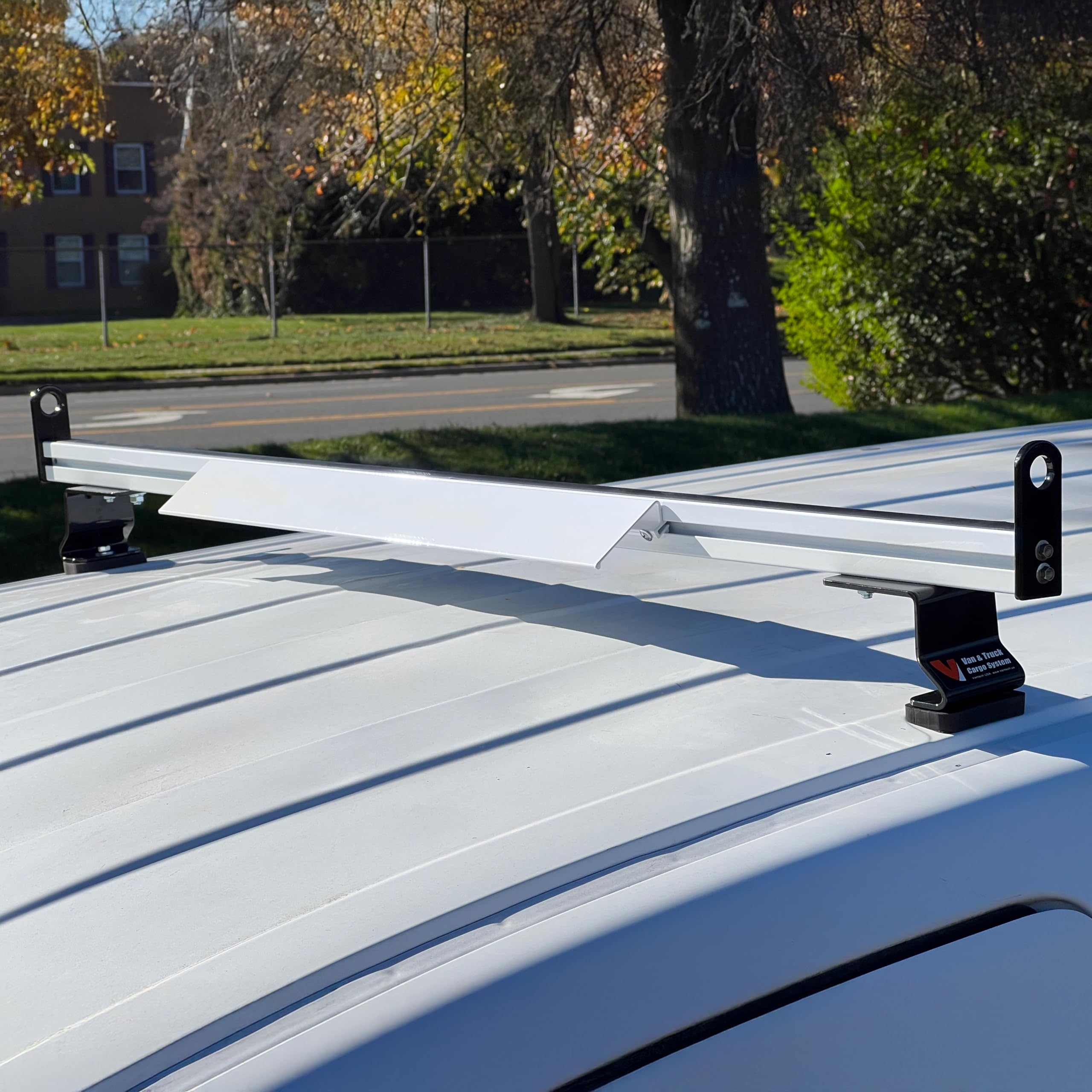 2 Bar Roof Rack System for Ford Transit Connect 2010-2013 & Nissan NV200 - Heavy Duty White Cargo Carrier - Perfect for Camping, Kayaking & Outdoor Adventures
