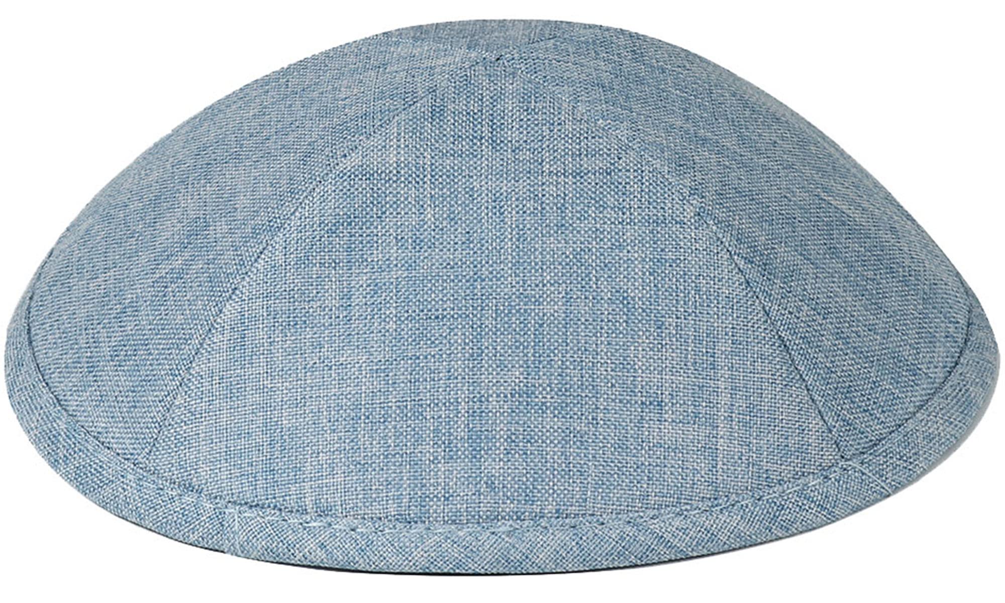 Premium Linen Kippah for Kids & Adults - Zion Judaica Deluxe Yamaka with Secure Clips - Perfect for Bar Mitzvah, Synagogue & Jewish Ceremonies