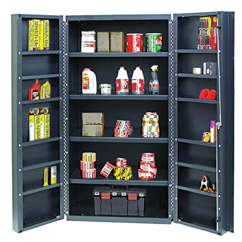 Quantum Storage Systems QSC-36-4IS-12DS Gray Jumbo Welded Storage & Security Cabinet - 36