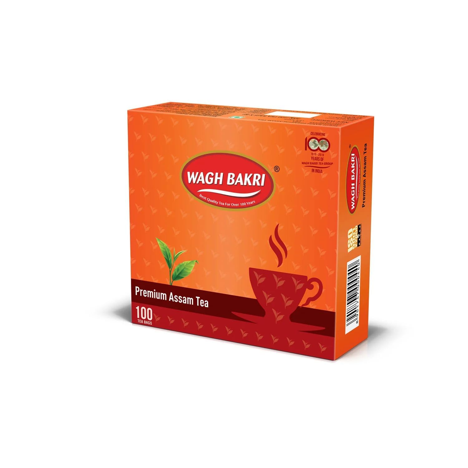 Wagh Bakri Premium Tea Bags - 100 Count | Rich & Aromatic Indian Black Tea | Perfect for Morning Boost, Afternoon Relaxation & Office Brewing