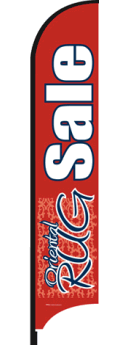 Feather Flag Banner - Oriental Rug Sale | High-Quality Custom Feather Flag for Outdoor Advertising & Events (Flag Only) - Perfect for Storefronts, Trade Shows, and Promotions