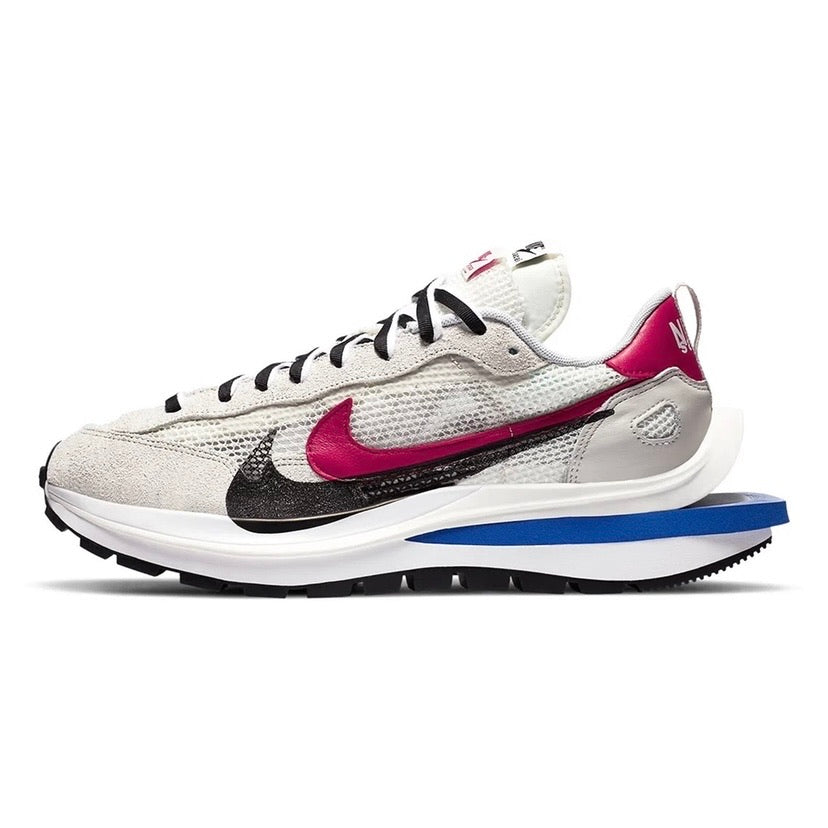 Sacai x Nike Vaporwaffle Sneakers - Sail/Fuchsia/Lightbone/Game Royal Colorway - Running, Training & Streetwear Fashion Shoes