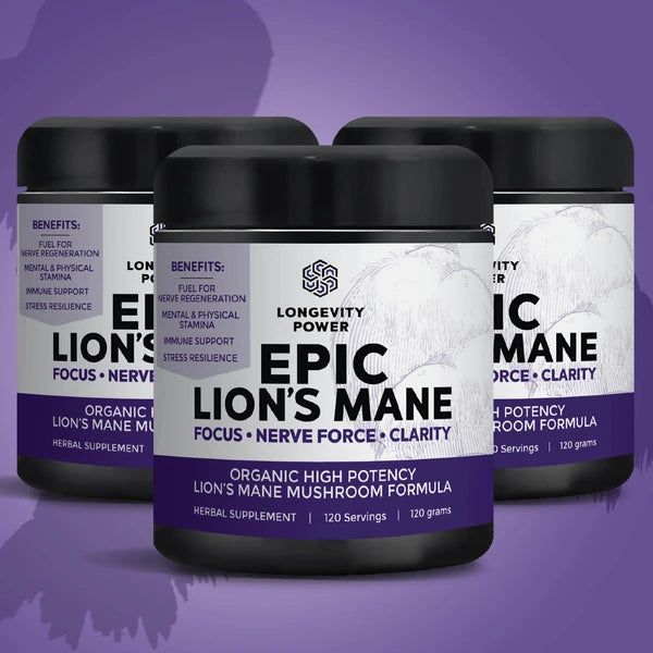 Premium Lion's Mane Mushroom Supplement - Organic Brain Booster & Nootropic for Focus, Memory & Cognitive Support - Ideal for Students, Professionals & Mental Clarity