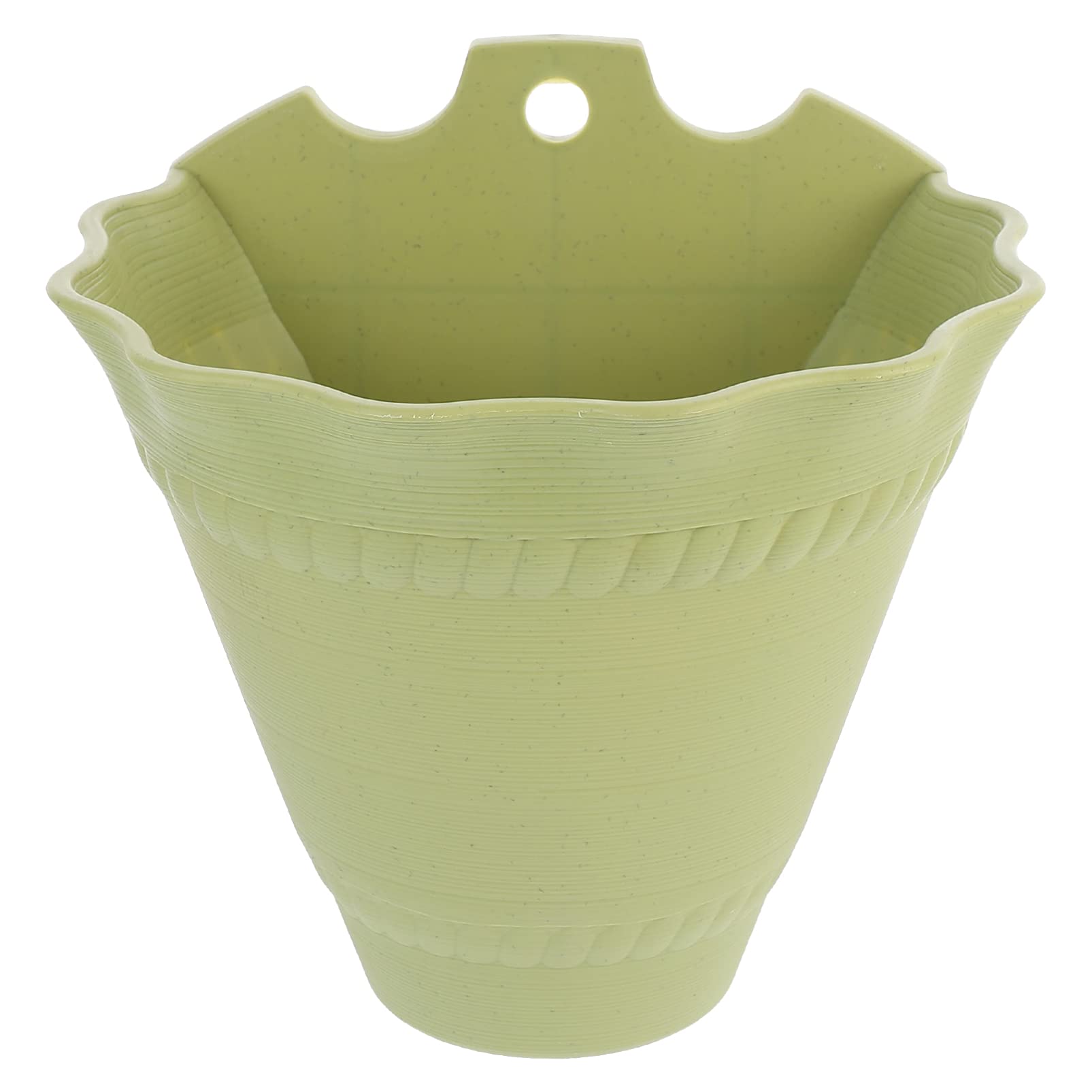 Cabilock 1pc Wall Hanging Planter - Plastic Hanging Vase for Balcony, Railing & Indoor Plants - Resin PP Wick Pot for Orchids, Succulents & Herbs - Perfect for Home Decor, Garden & Small Space Gardening
