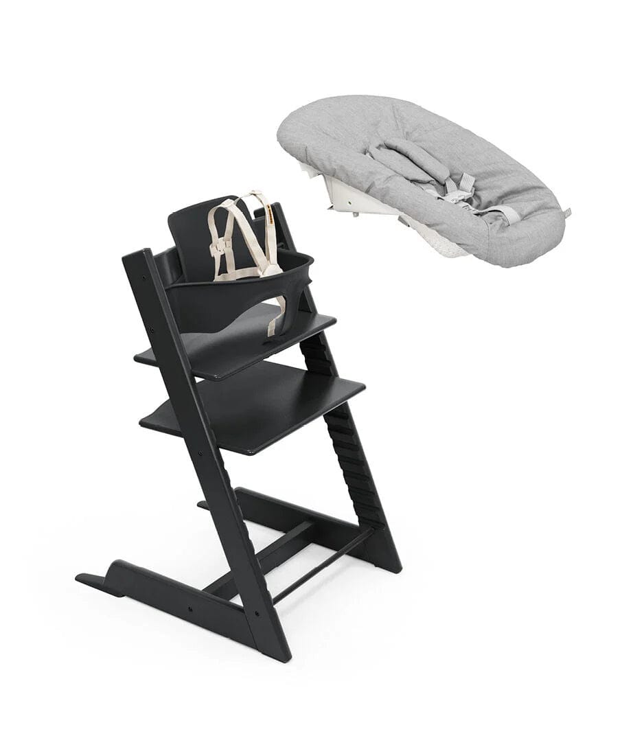 Stokke Tripp Trapp Adjustable High Chair with Newborn Set - Ergonomic Baby Feeding & Weaning Chair for Home & Restaurant Use