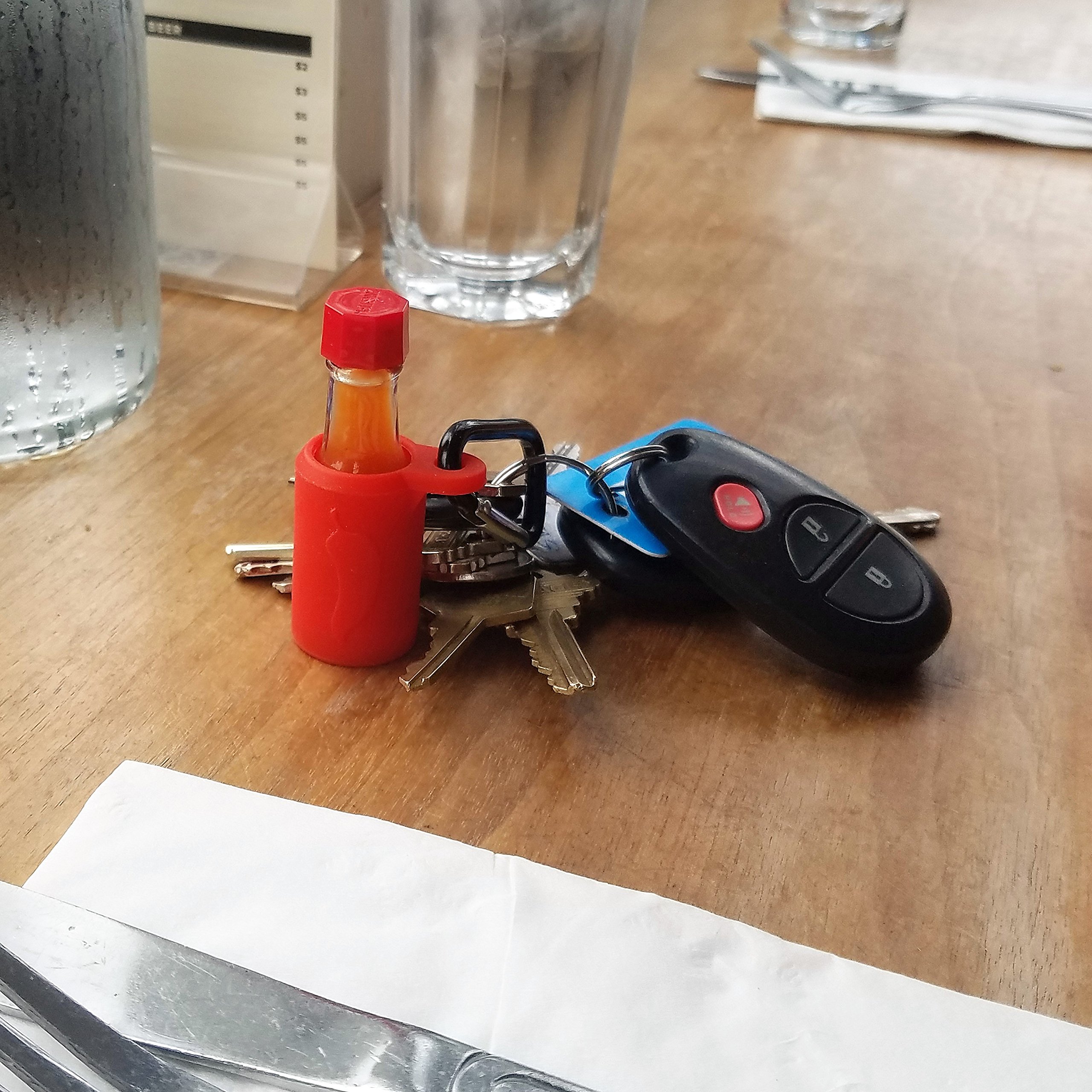 Tabasco Sauce Keychain with Mini Bottle - Refillable Travel Hot Sauce for Keys, Purse & Outdoor Adventures | Original Flavor, Durable & Portable