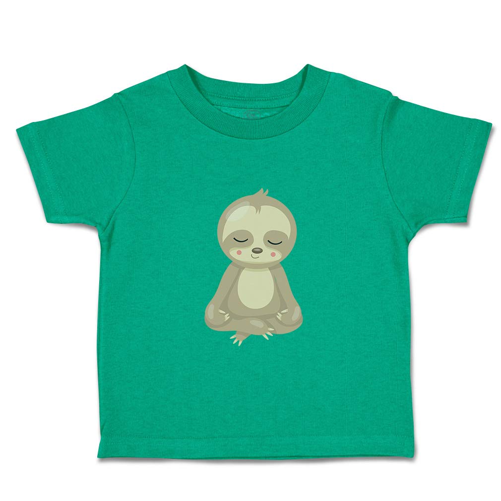 Adorable Sloth Yoga Safari Toddler T-Shirt - Cute Boys & Girls Baby Tee for Playtime, Preschool & Family Outings