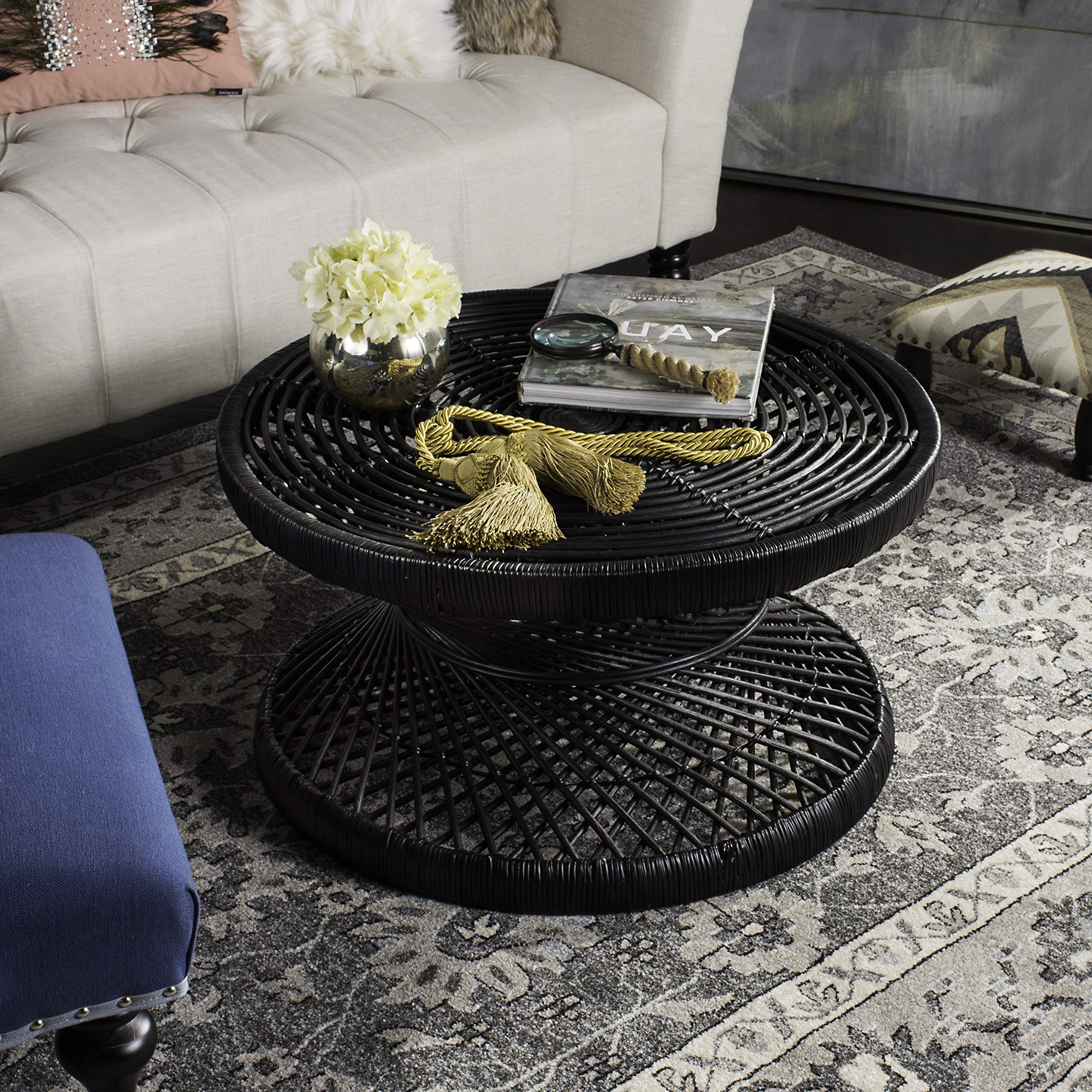 Safavieh Grimson Modern Black Coffee Table for Living Room - Stylish Center Table for Home Decor, Sofa & Lounge Furniture