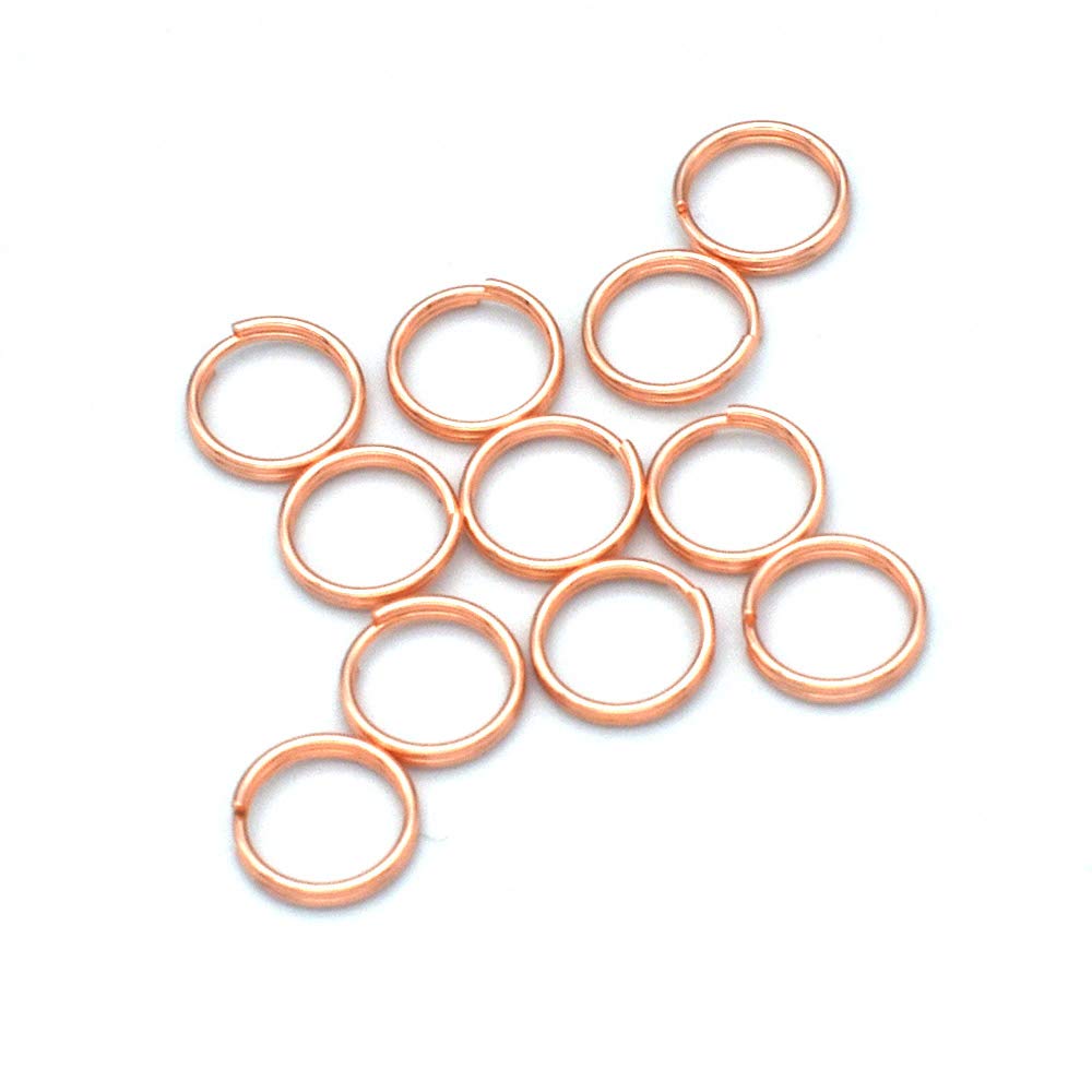 10mm Stainless Steel Key Rings 200pcs - Gold Jewelry Charms & Key Fobs for DIY Crafts