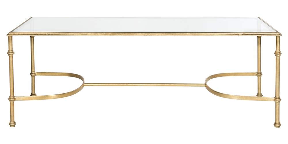 Safavieh Lucille Gold Coffee Table - Modern Living Room Furniture for Small Spaces, Home Decor, and Entertaining Guests