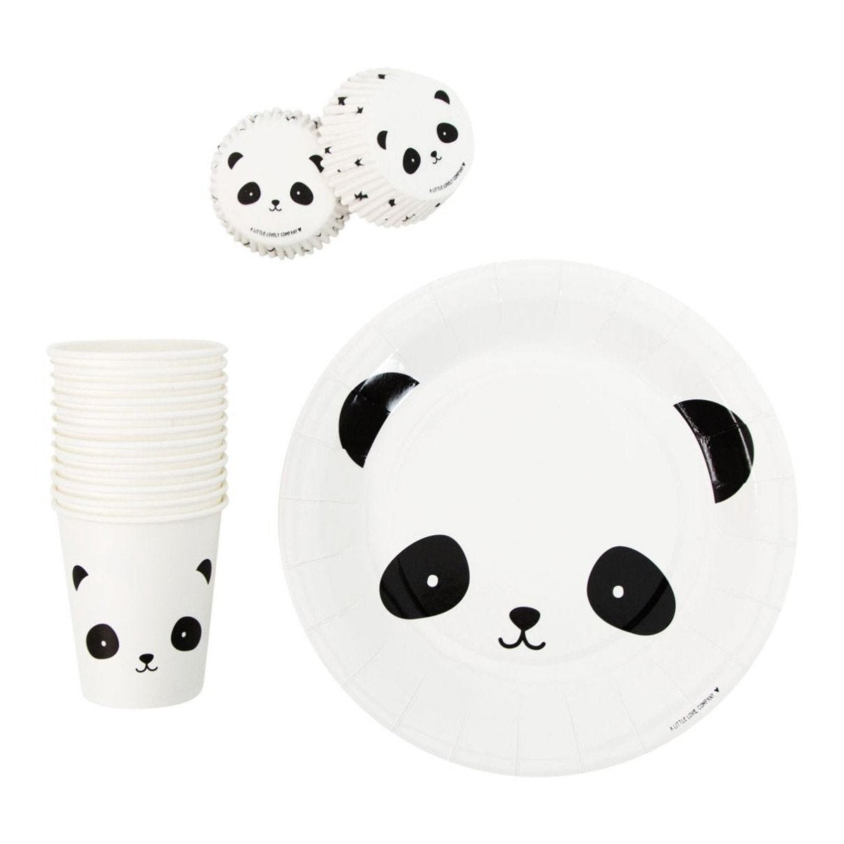 A Little Lovely Company Panda Cupcake Cases - 50 Count Baking Liners for Muffins, Cupcakes and Party Treats - Perfect for Birthday Parties, Baby Showers and Holiday Baking