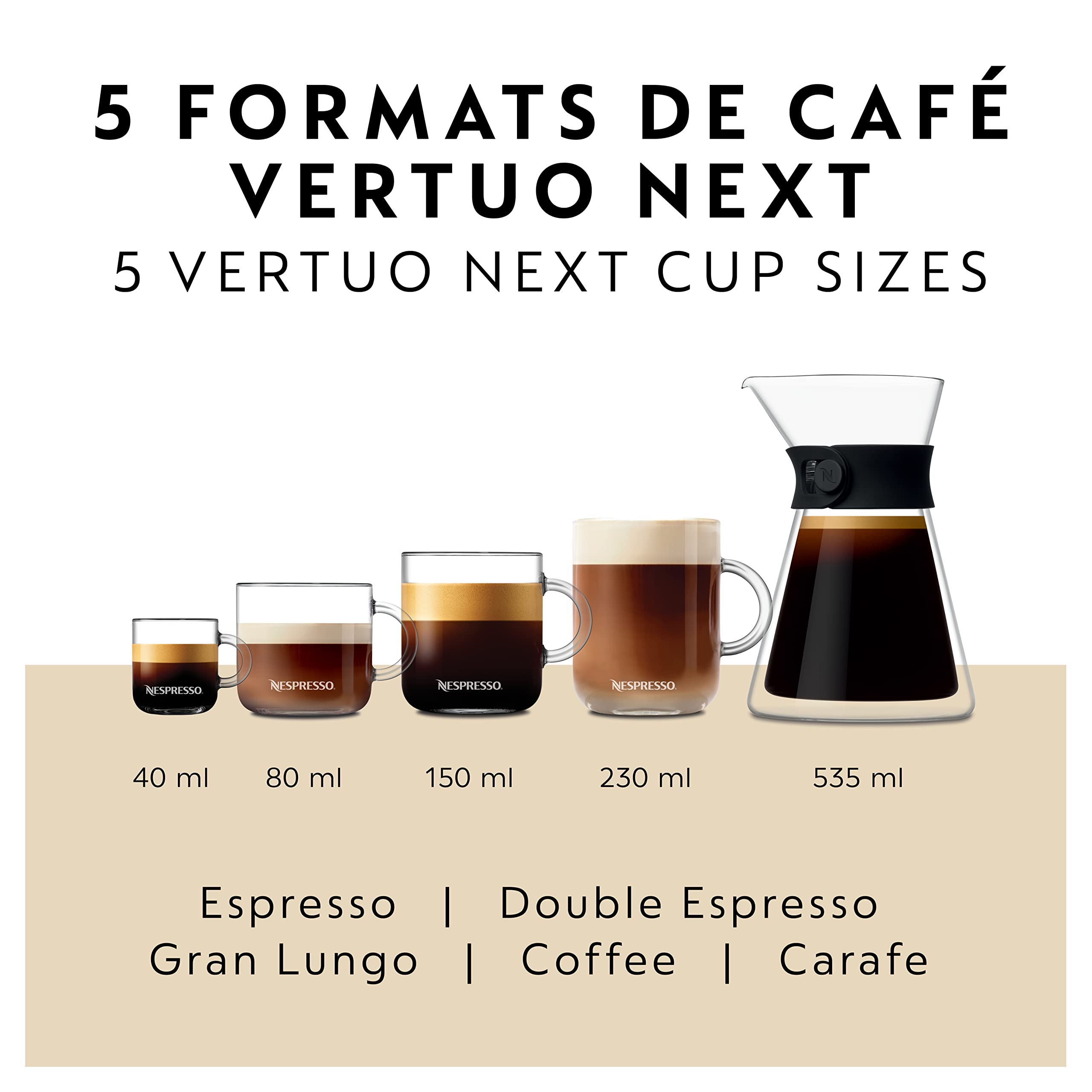 De'Longhi Nespresso Vertuo Next Coffee & Espresso Machine - Compact & Fast Brewing, White (ENV120WCA) | Perfect for Home, Office & Small Spaces | Enjoy Barista-Quality Coffee in Seconds