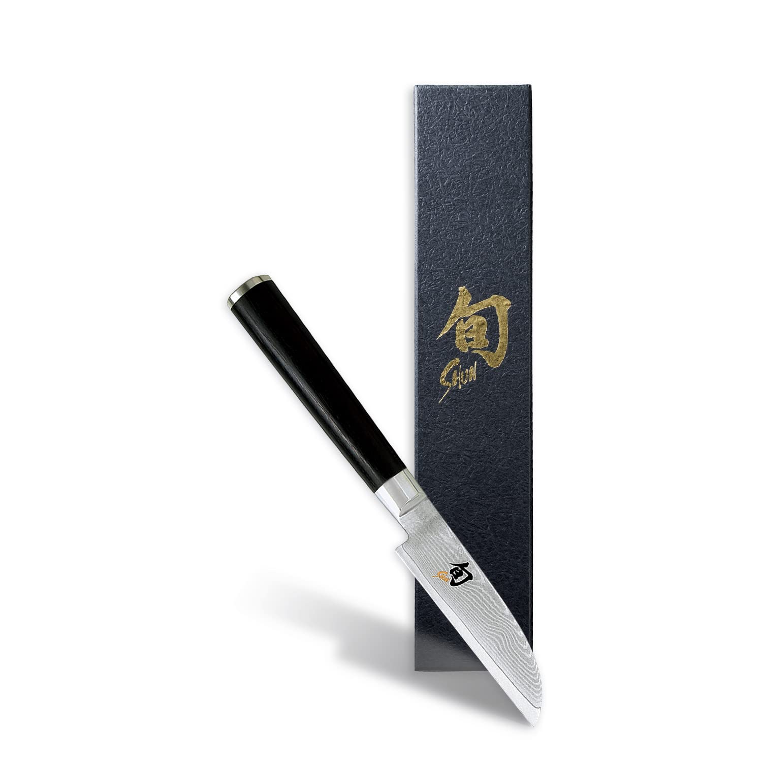 Shun Classic 3.5 Inch Straight Vegetable Knife - Japanese VG-MAX Steel Blade, Handcrafted Kitchen Knife for Precise Chopping & Slicing - Perfect for Chefs, Home Cooks & Vegetable Preparation